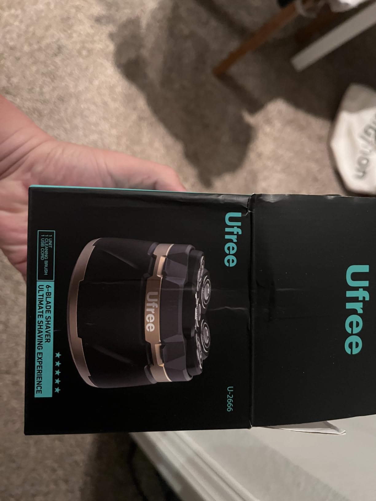 Ufree Head Shaver for Bald Men, Detachable Magnetic Head, Wet & Dry Use | 6D Floating Stainless Steel Blades, Storage Bag, LED Display, USB-C Fast Charging, 150 Mins Runtime, Travel Lock customer photo 2