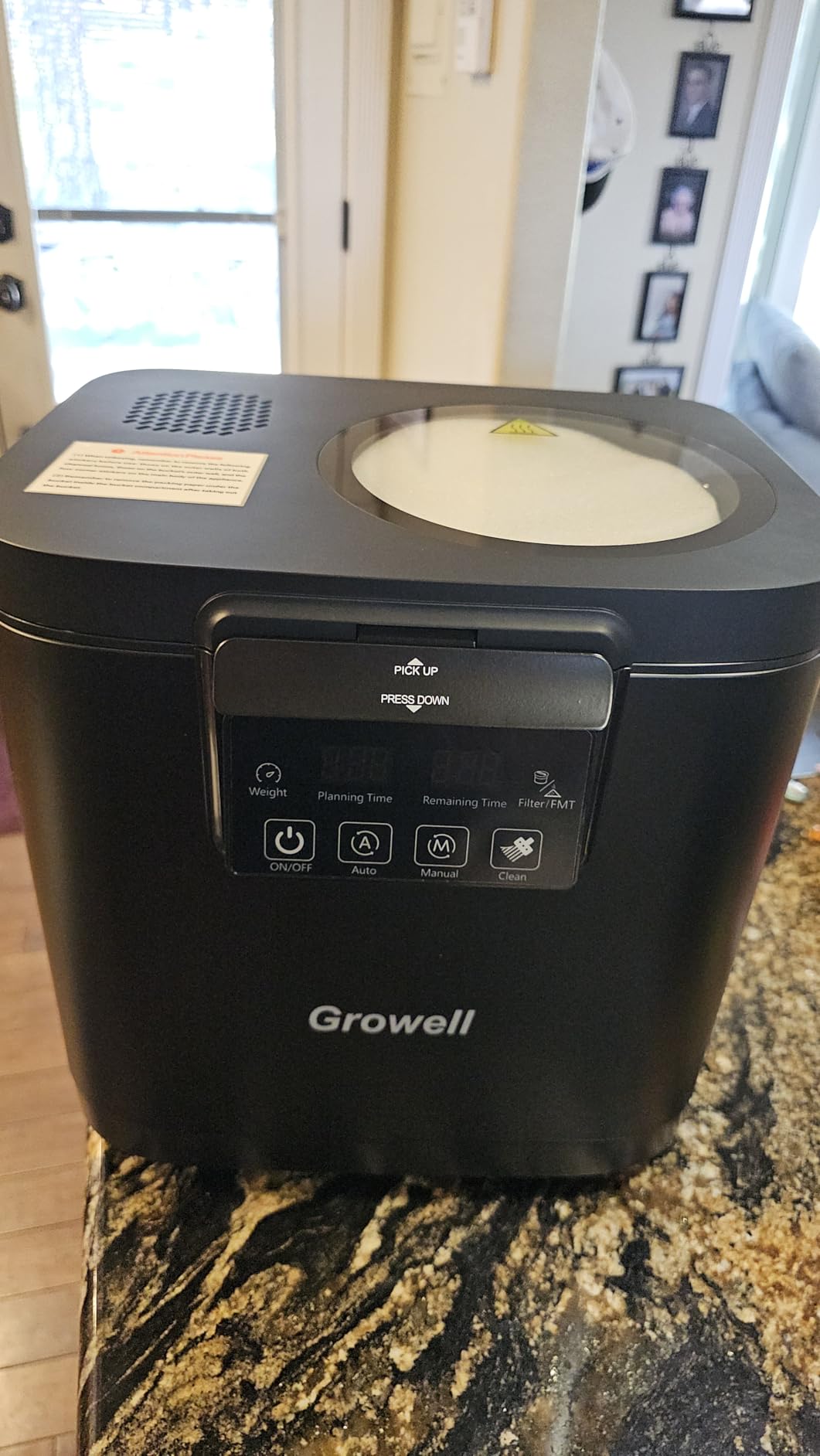 Growell Electric Composter for Kitchen, 4L Odorless Countertop Compost Bin | 3-Year Warranty Brushless Motor, 30,000+ Hours Use, 2 Carbon Filters, Quiet, Auto-Clean, LED Display, Indoor Compost Machine customer photo 1
