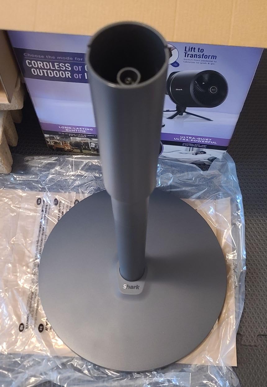 Shark FlexBreeze 2-in-1 Pedestal and Tabletop Fan, Charcoal, FA202 | Corded/Cordless, Indoor/Outdoor, Pedestal to Tabletop, up to 24-Hr Battery, up to 70 Ft of Power, 5 Speeds customer photo 1