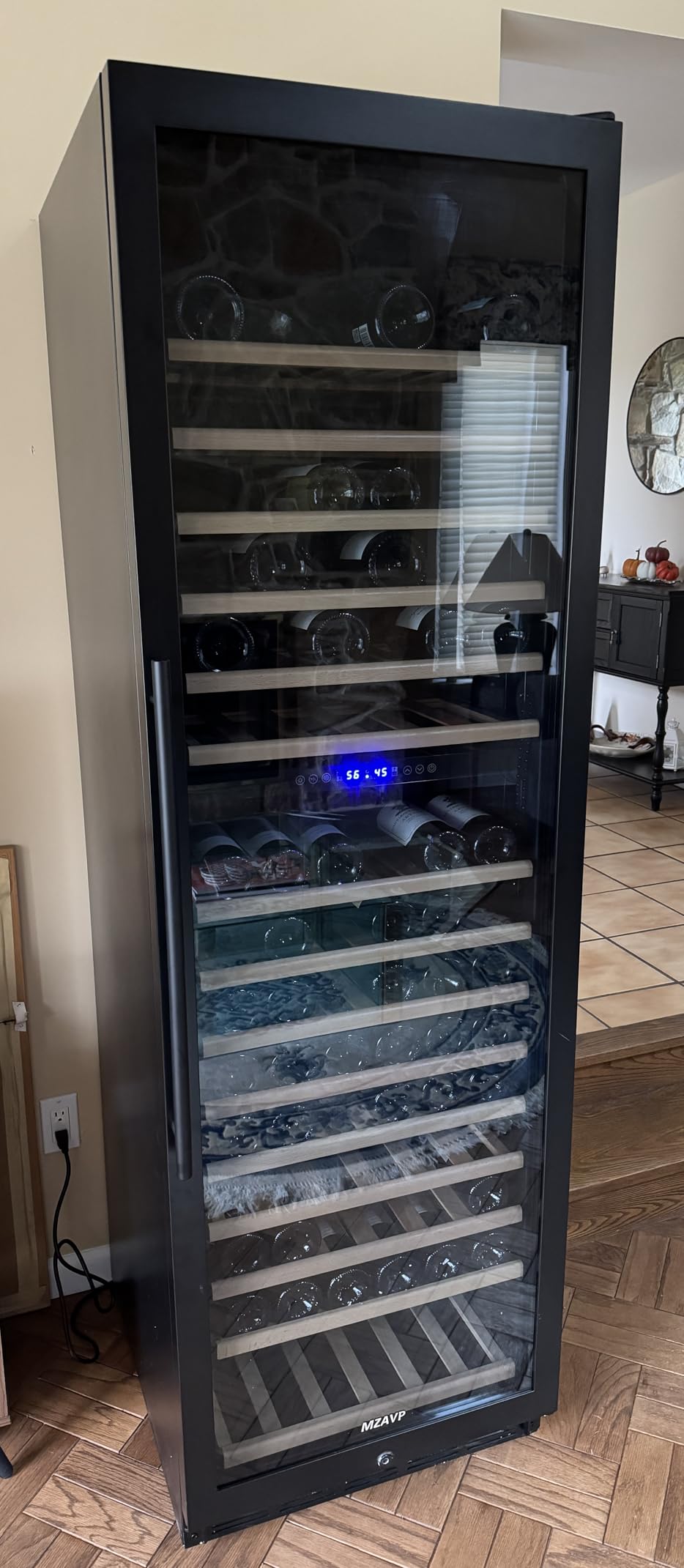 200 Bottle Dual Zone Wine Fridge, 24 Inch Large Wine Cooler Refrigerator Built-In or Freestanding, Tall Wine Cooler with Upgraded Compressor, Temperature Memory, Low Noise and Fast Cooling customer photo 1