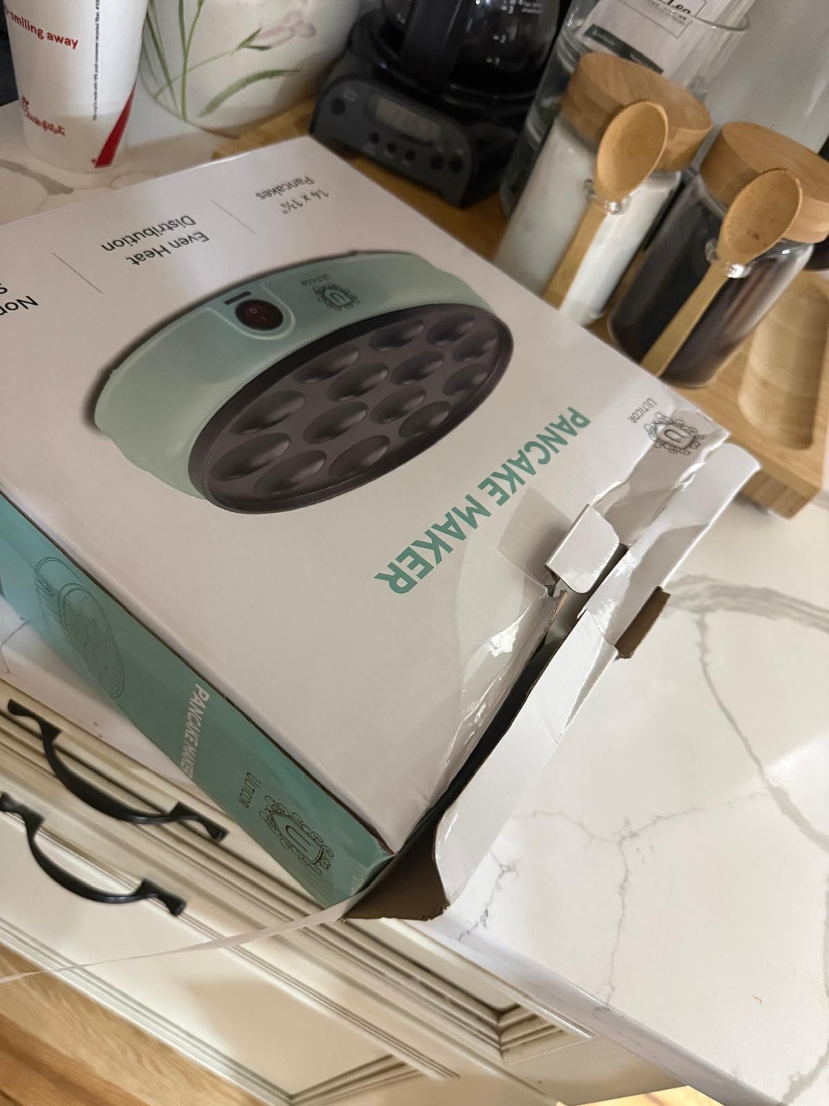 ULTICOR Mini Pancake Maker - 14-Hole Electric Poffertjes Pan - Non-Stick Dutch Mini Pancakes Griddle - Easy to Use, Easy to Clean - Perfect for Breakfast, Desserts, Snacks & More customer photo 1