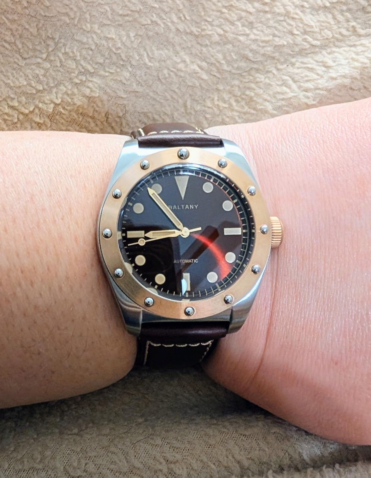 Baltany B4030 Bronze Watches for Men Vintage Wristwatch NH38 Movement Stainless Steel 40mm Automatic Watch customer photo 1