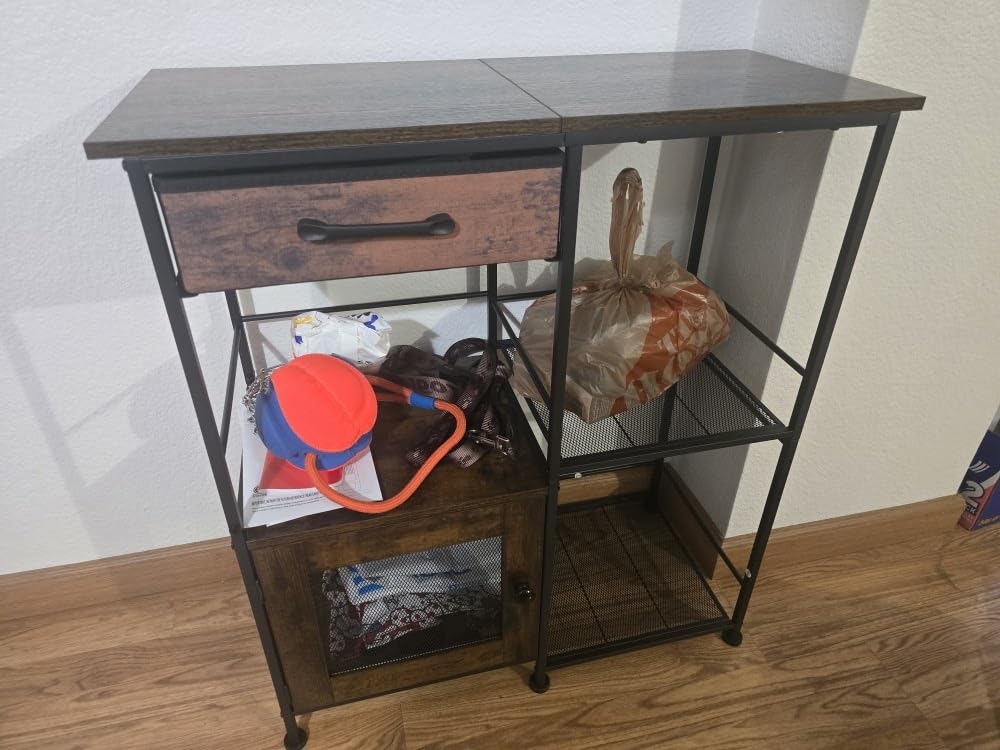 SWTYMIKI Coffee Bar Cabinet for Home - Farmhouse Coffee Stand Station Multi-Purpose Buffet Sideboard Cabinet with Drawers - Kitchen Bar Table for Living Room, Corner, Small Space, Espresso customer photo 2