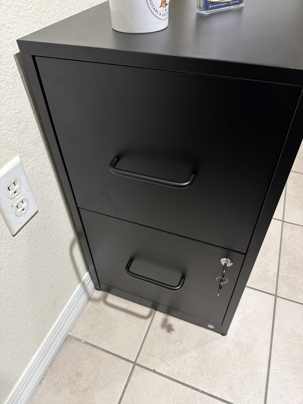 4 Drawer File Cabinet with Lock, Metal Vertical Filing Cabinets for Home Office, Heavy Duty File Storage Cabinet for Letter/Legal/A4/F4 Size File, Assembly Require (Black, Vertical 4 Drawer) customer photo 1