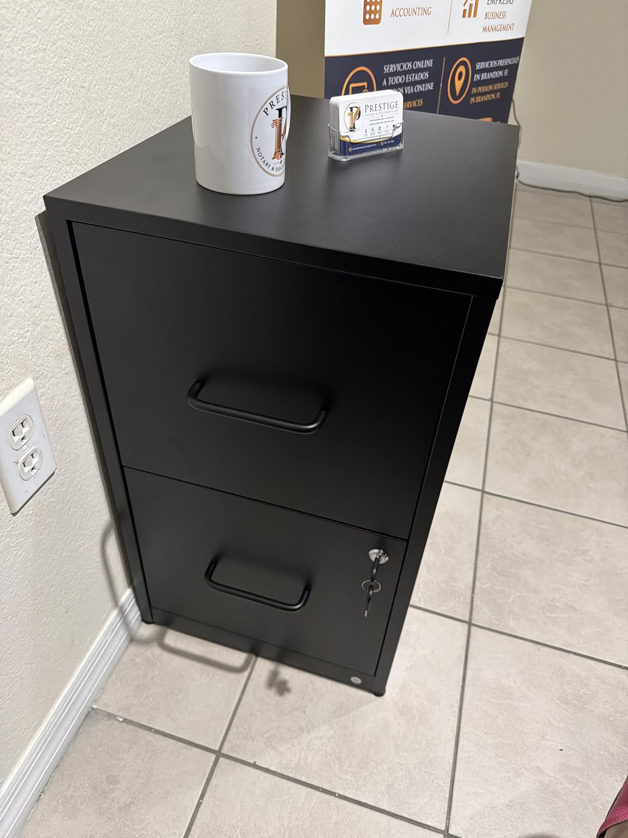 4 Drawer File Cabinet with Lock, Metal Vertical Filing Cabinets for Home Office, Heavy Duty File Storage Cabinet for Letter/Legal/A4/F4 Size File, Assembly Require (Black, Vertical 4 Drawer) customer photo 2