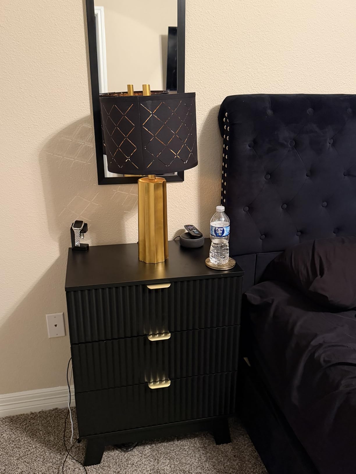 Xixini Fluted Nightstand, 24