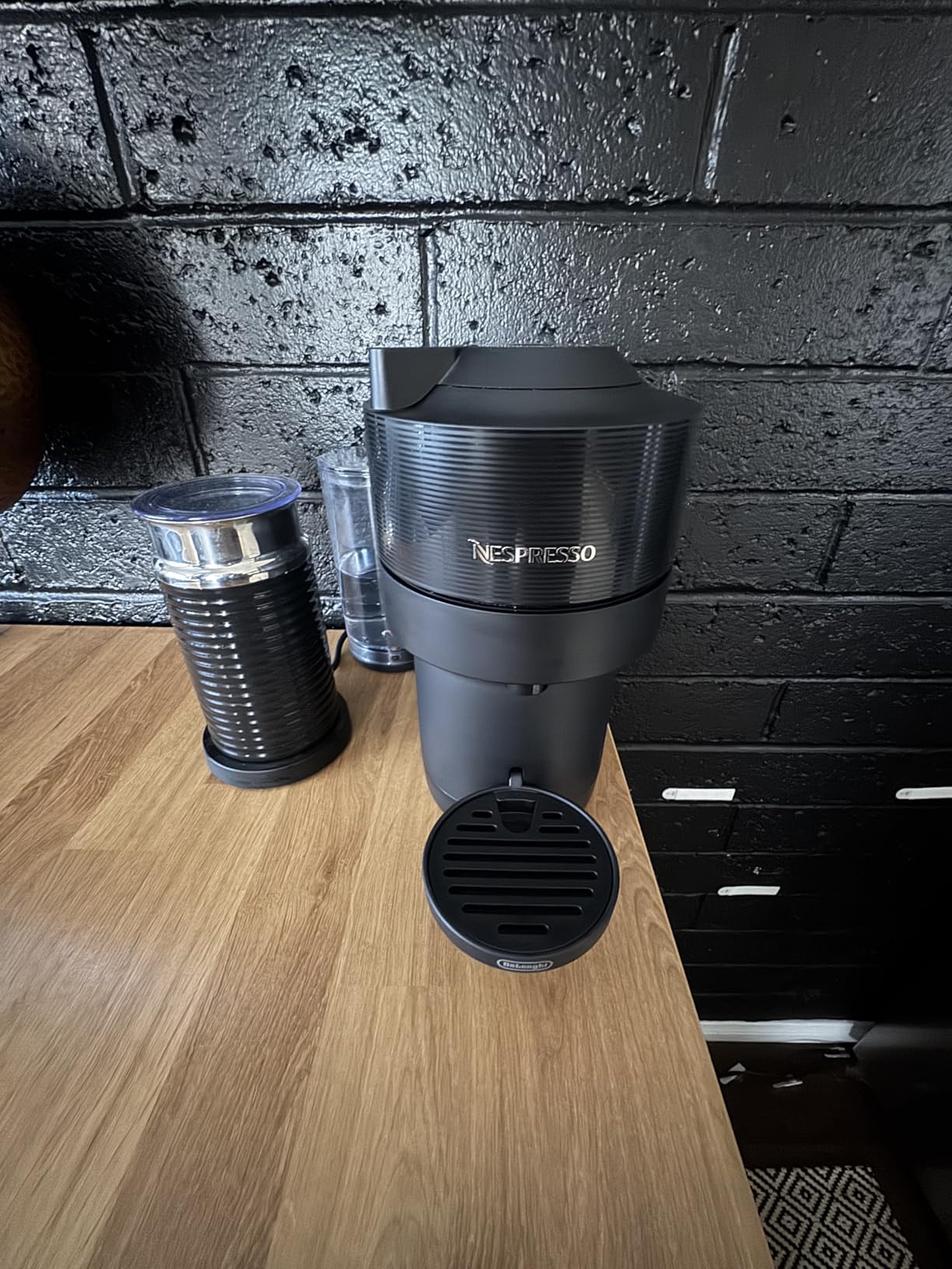 Nespresso Vertuo Pop+ Coffee Machine with Milk Frother, Liquorice Black | Coffee and espresso maker by De'Longhi with compact design. Aeroccino3 frother bundle for hot or cold foam drinks at home. customer photo 2