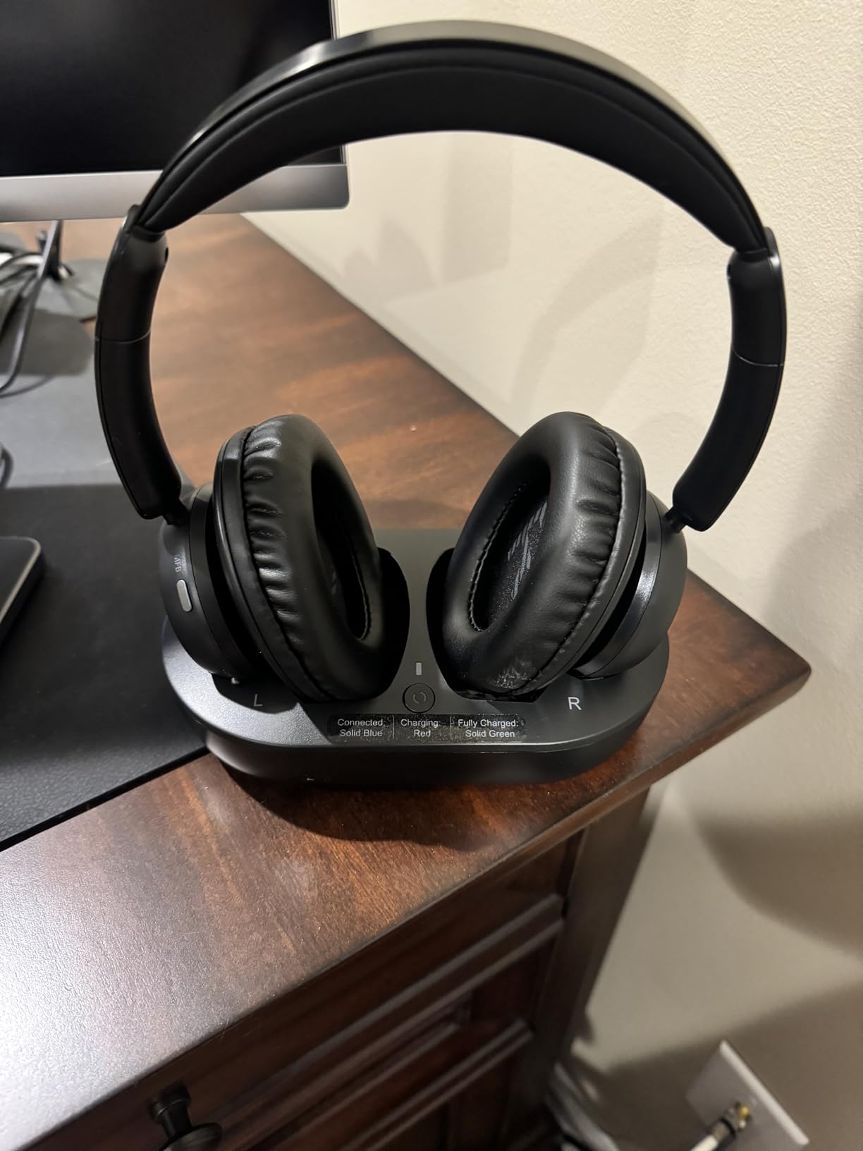 Wireless Headphones for TV Watching, TV Headphones Wireless | Universally Compatible Transmitter Charging Base Over Ear Headset No Delay 35 Hrs Audio Playtime Plug n Play for Seniors customer photo 1