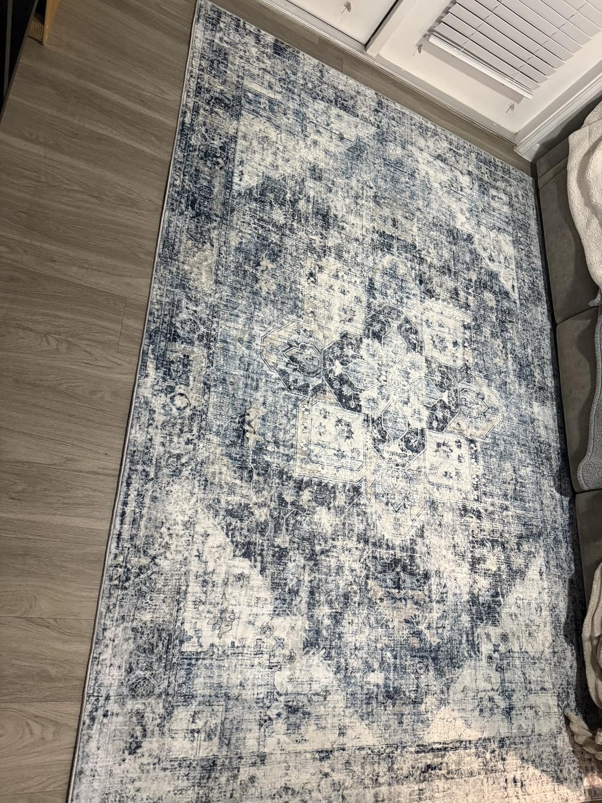 Area Rug 9x12 Washable Rug, Vintage Boho Medallion Rugs Non-Slip Soft Low Pile Large Distressed Rug Indoor Retro Carpet for Living Room Bedroom Dining Room Home Office (Beige, 9'x12') customer photo 1