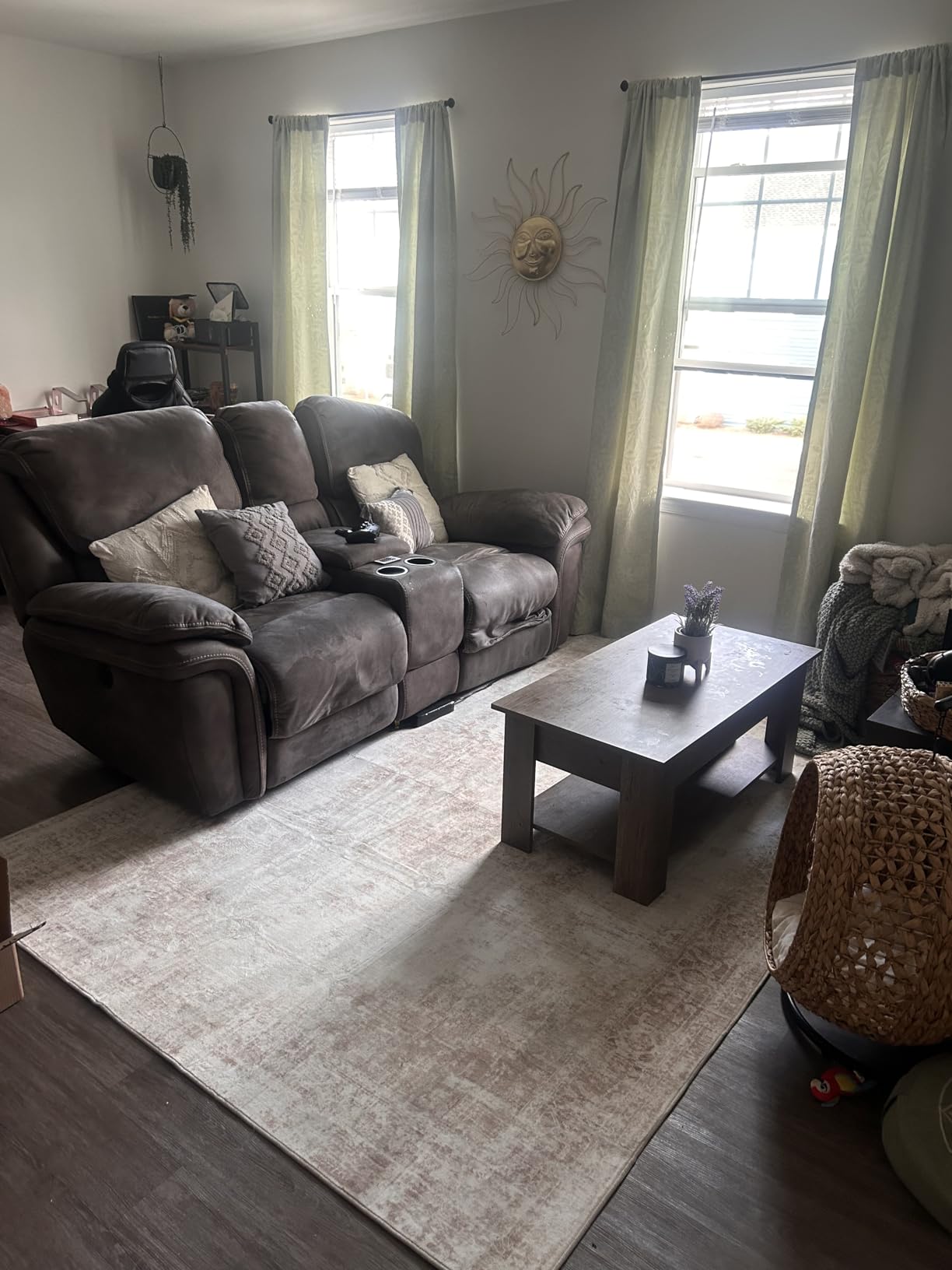 Area Rug 9x12 Washable Rug, Vintage Boho Medallion Rugs Non-Slip Soft Low Pile Large Distressed Rug Indoor Retro Carpet for Living Room Bedroom Dining Room Home Office (Beige, 9'x12') customer photo 2