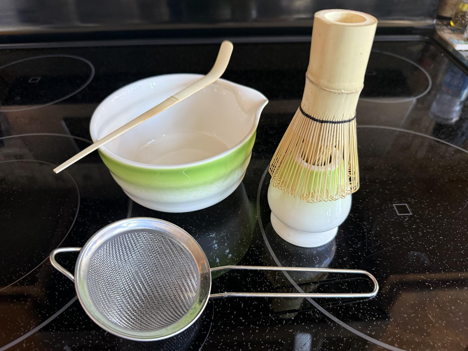 Matcha Whisk Set - Premium Complete Ceremonial Grade Matcha Set with Bamboo Whisk, Matcha Bowl with Spout, Scoop, Sifter & Holder - Authentic Japanese Tea Kit for Traditional Tea Preparation customer photo 1