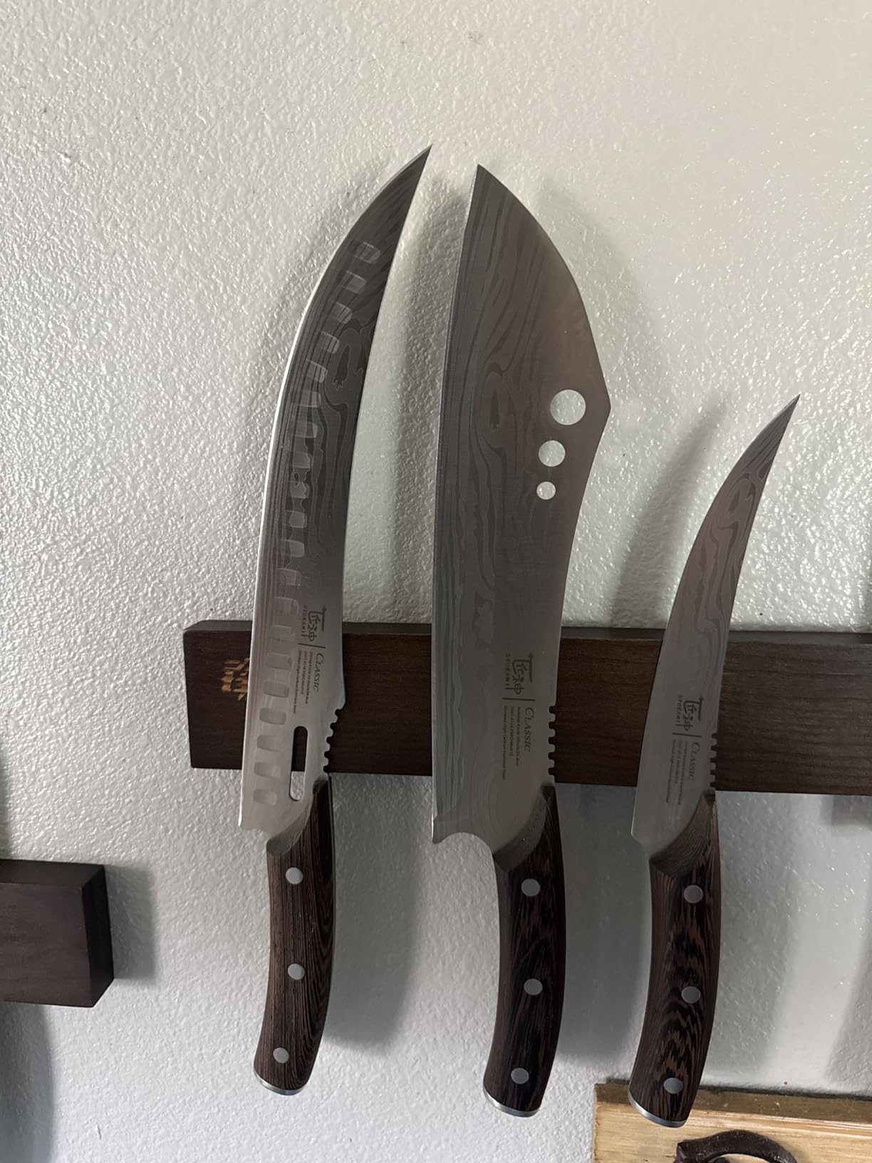 SYOKAMI Butcher Knife Set, Cleaver, Breaking & Boning Knife for Meat & BBQ | Japanese Style High Carbon Steel Kitchen Knives Set for Brisket Slicing, Wenge Wood Full Tang Ergonomic Handle customer photo 2