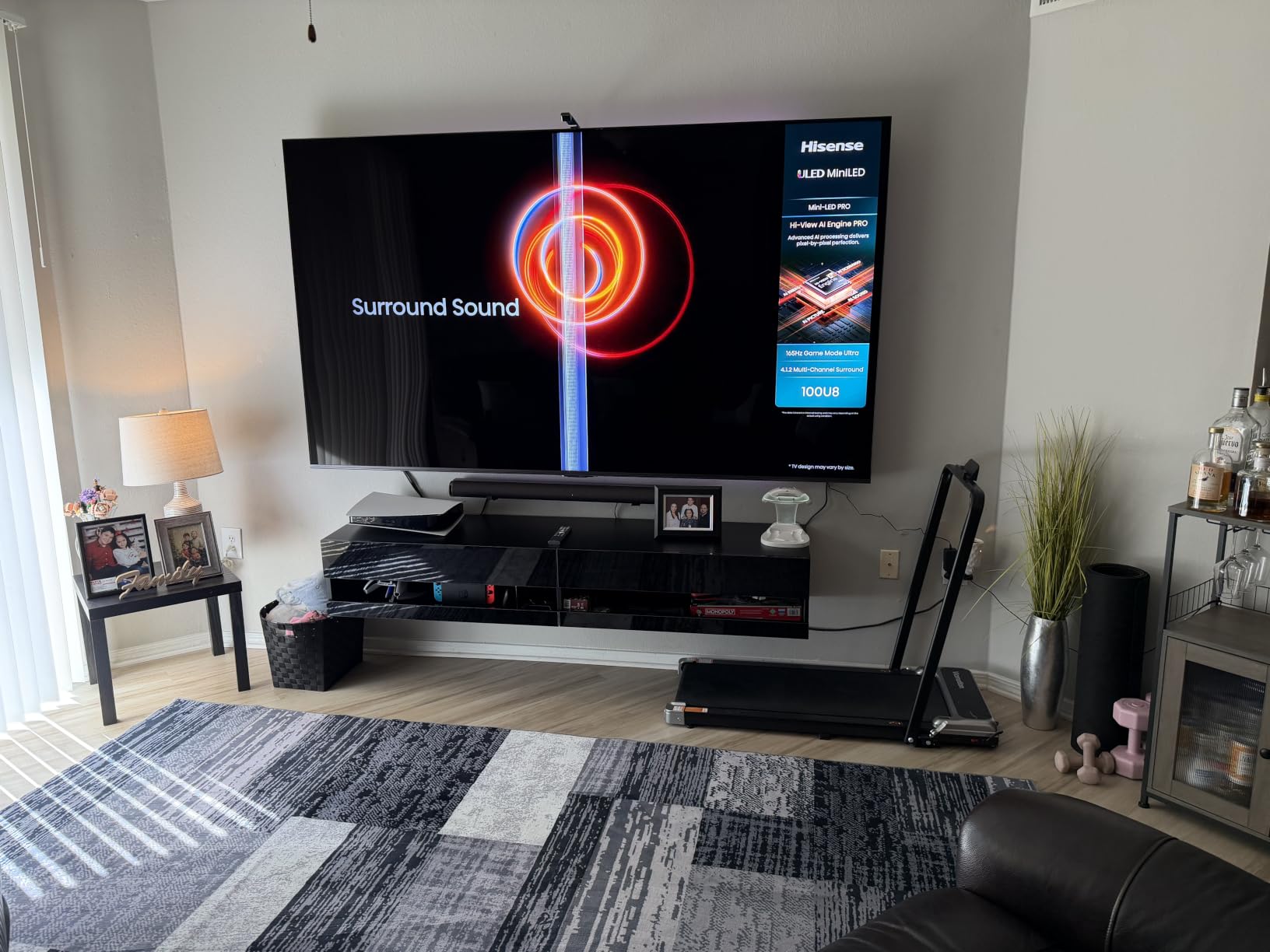 Hisense 75 inch U8 Series ULED Mini-LED 4K UHD Smart Google TV (75U8QG) - QLED, Native 165Hz, VRR 288, Up to LD5600, 5000 Nits, HDR10+, Dolby Vision IQ, Atmos, IMAX Enhanced, 4.1.2 Ch Audio customer photo 1