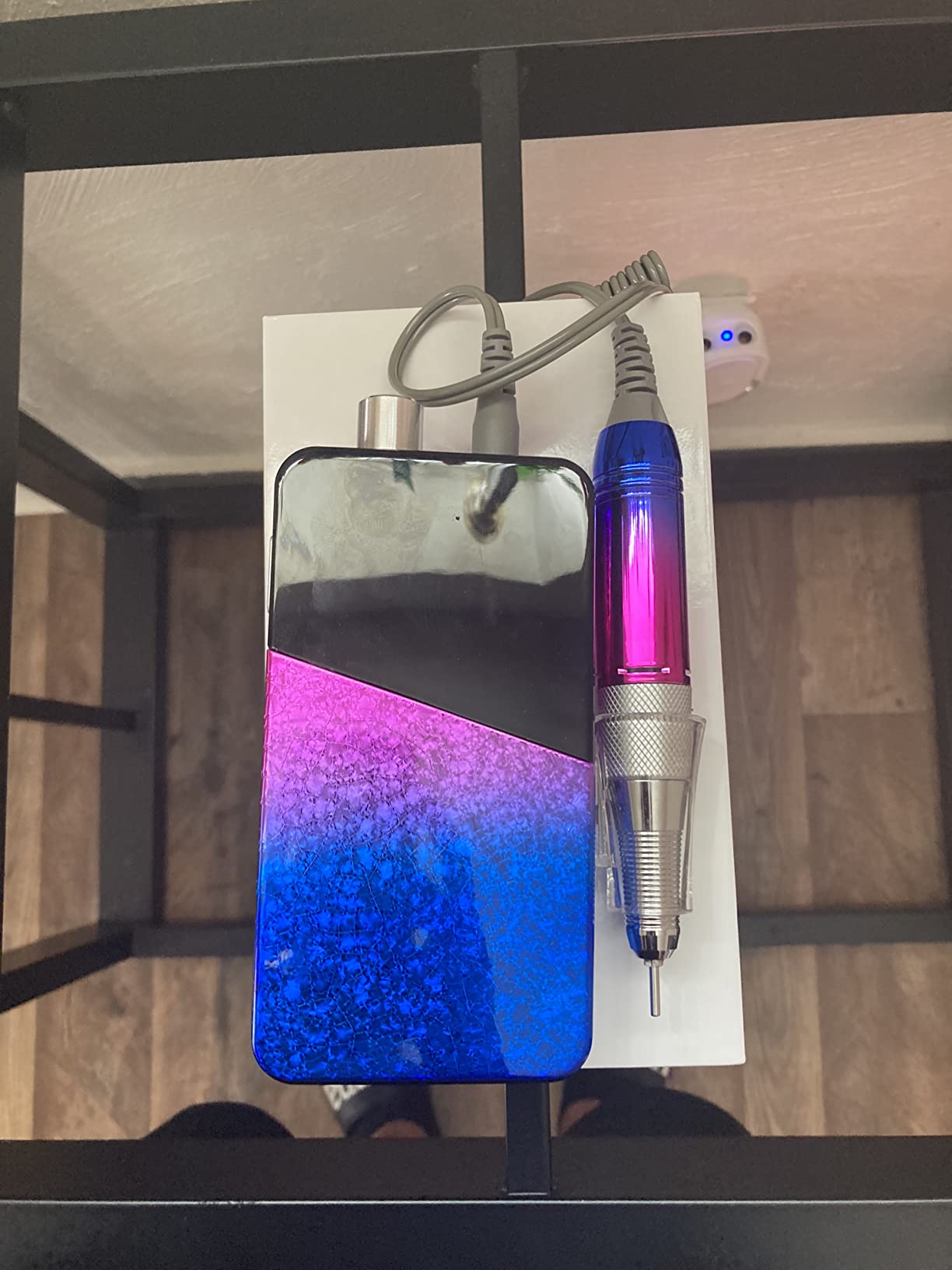 Electric Nail File 35000RPM, Rechargeable Portable Nail Drill for Beginners Home Use, Cordless Efile for Acrylic Gel Nails with Ceramic Bits, Low Noise & Long Battery Life, White customer photo 2