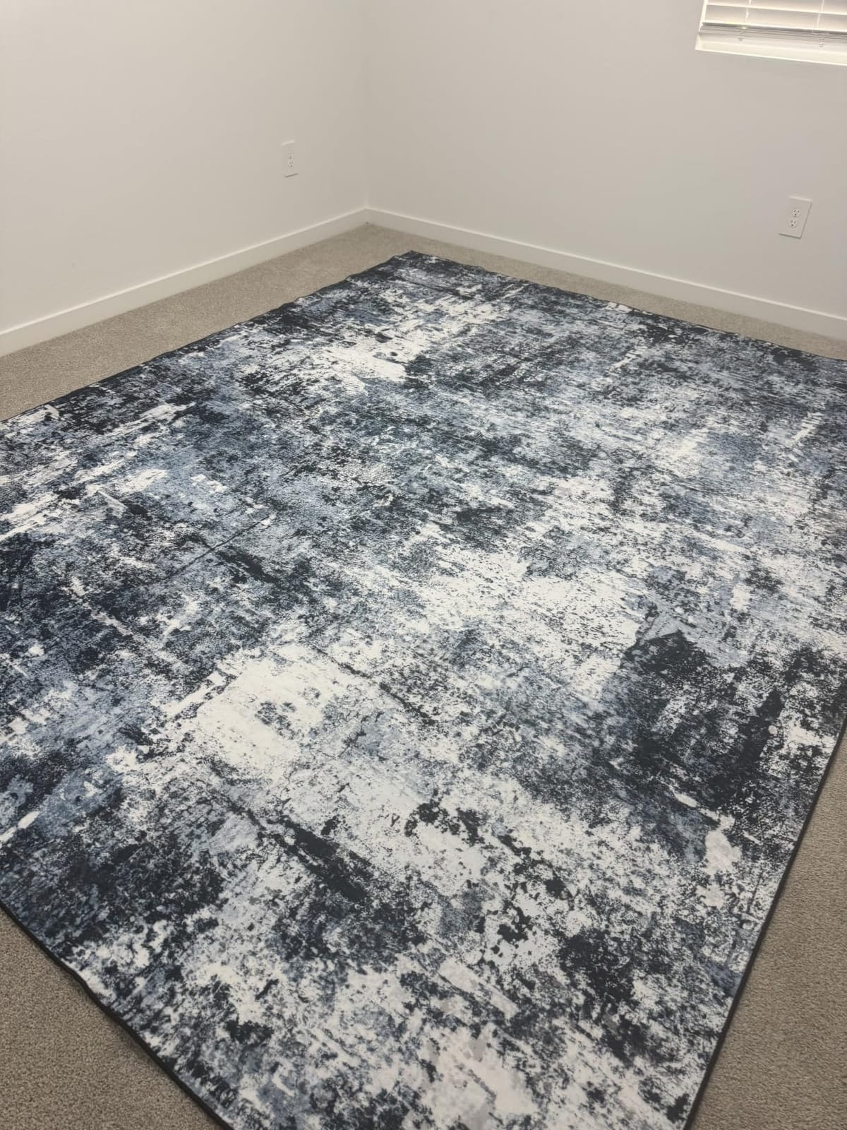 Rugflix 8x10 Area Rugs for Living Room, Washable Large Rug Stain-Resistant Low Pile, Modern Dark Carpet for Dining Room Home Office Kid Room Nursery Bedroom, Navy Blue/Black customer photo 1