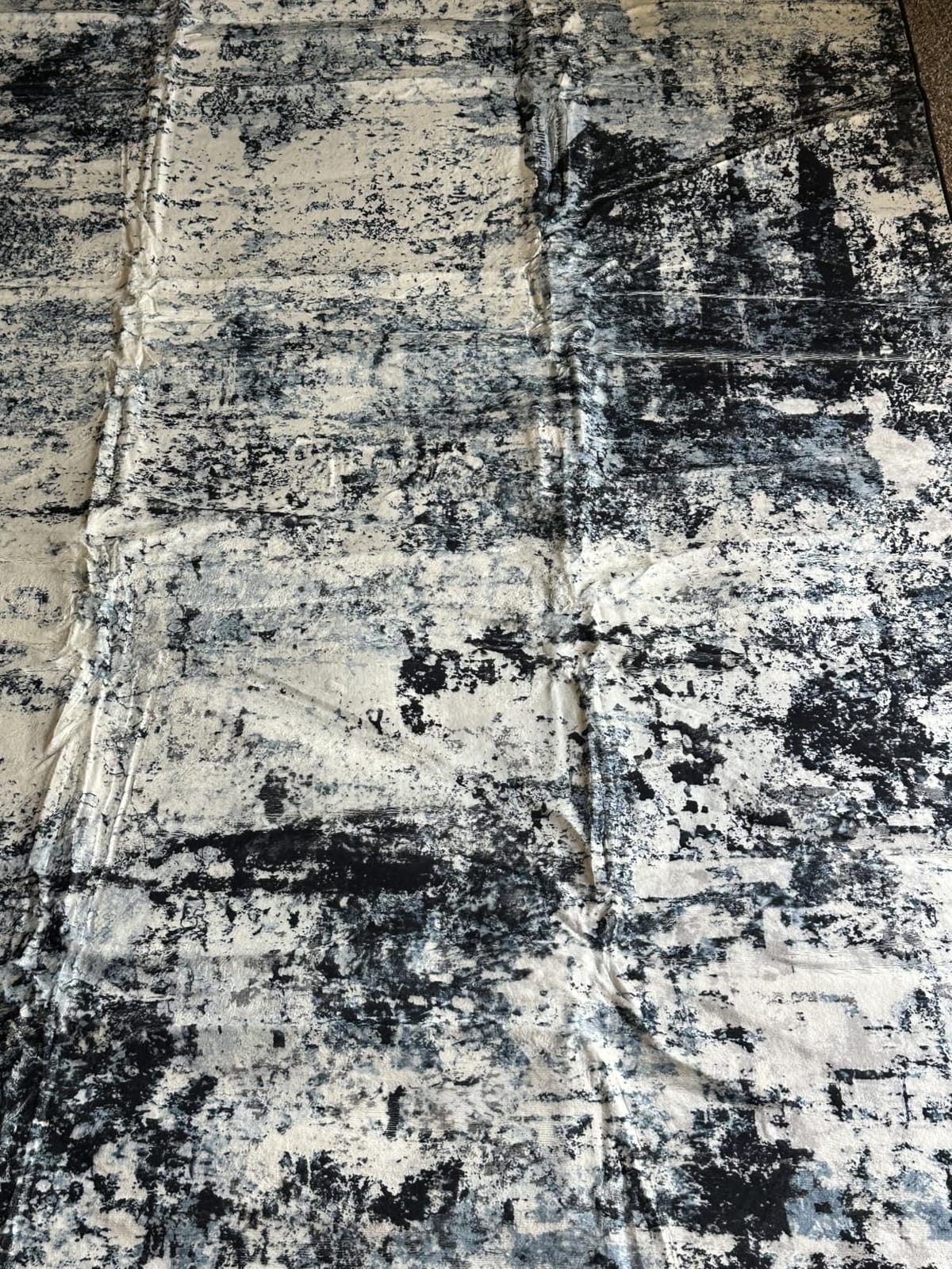 Rugflix 8x10 Area Rugs for Living Room, Washable Large Rug Stain-Resistant Low Pile, Modern Dark Carpet for Dining Room Home Office Kid Room Nursery Bedroom, Navy Blue/Black customer photo 2