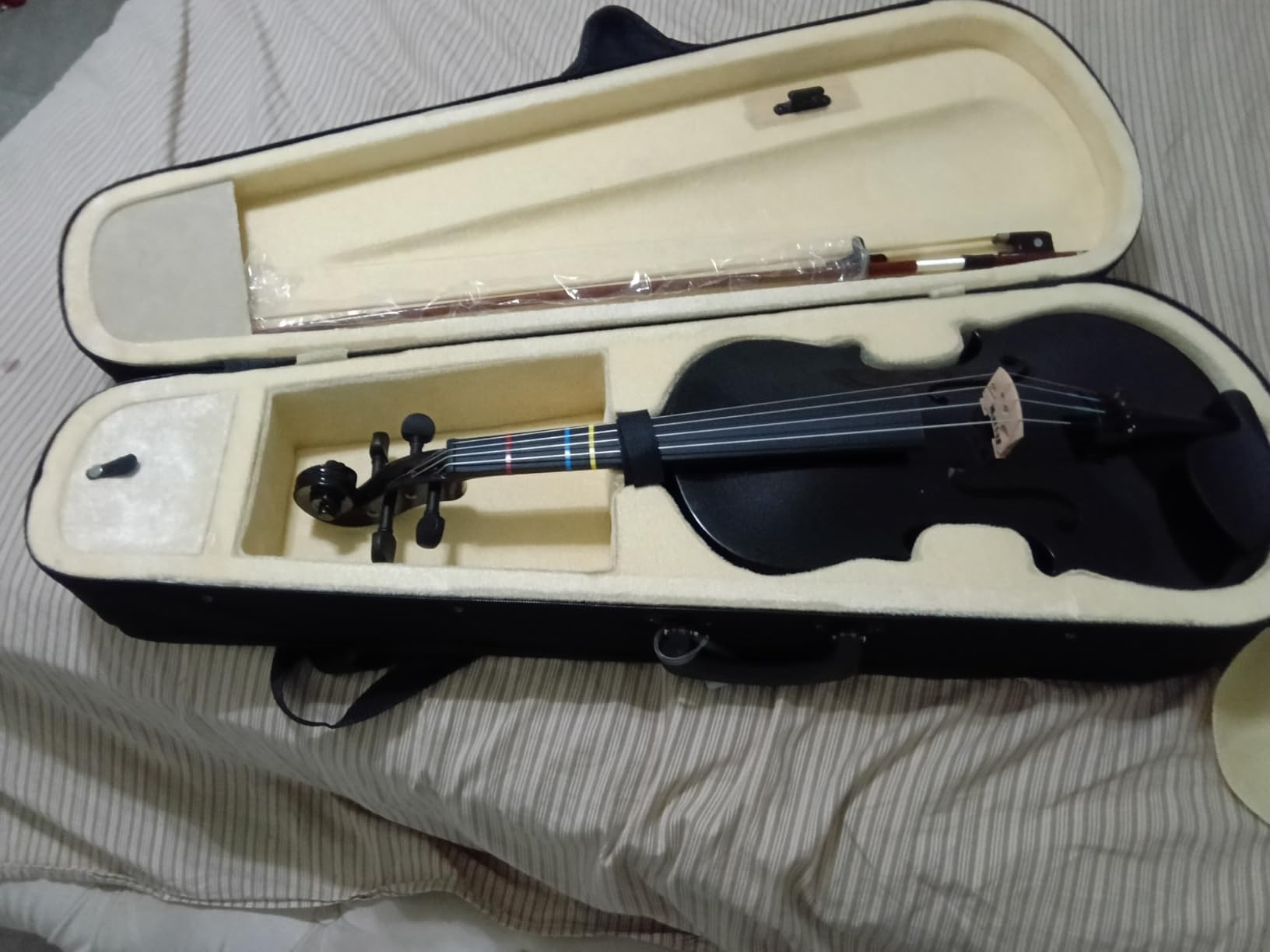 MA250 16-Inch Solid Wood Varnished Viola - Handcrafted 4/4 Size Acoustic Viola for Adults/Students with Case, Bow, Rosin, Bridge & Strings customer photo 1