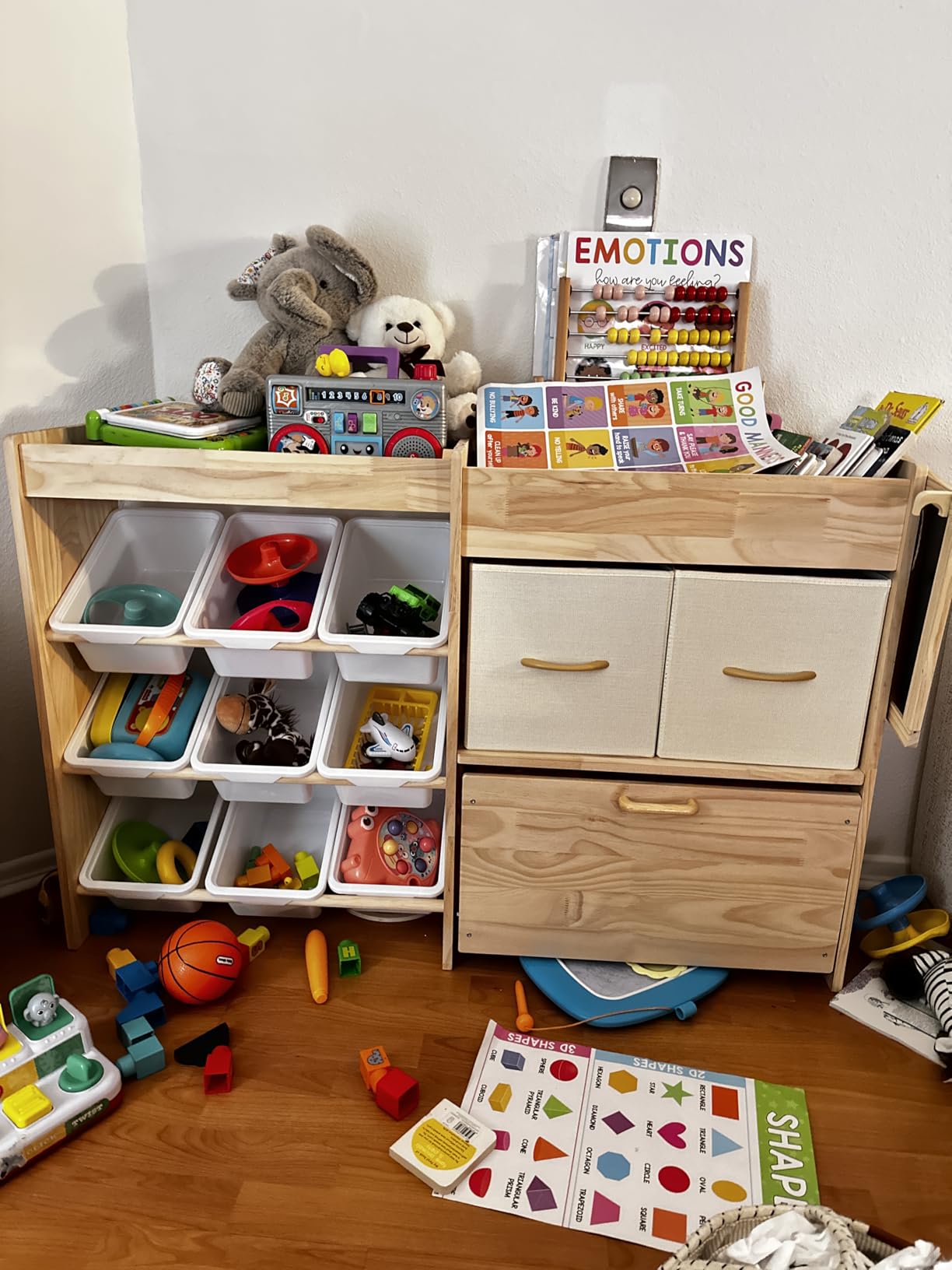 EXPERLAM Toy Storage Organizer, 9-Bin with 2-Drawers customer photo 1