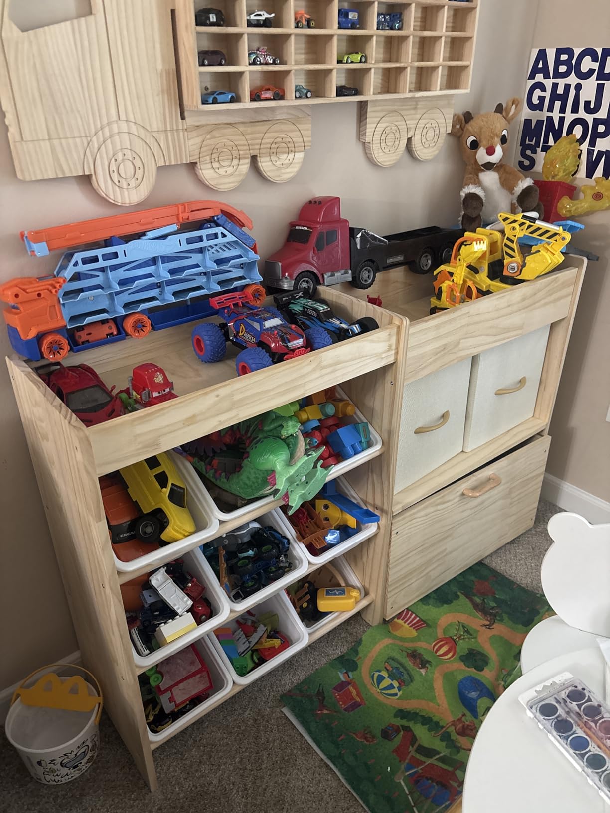EXPERLAM Toy Storage Organizer, 9-Bin with 2-Drawers customer photo 2