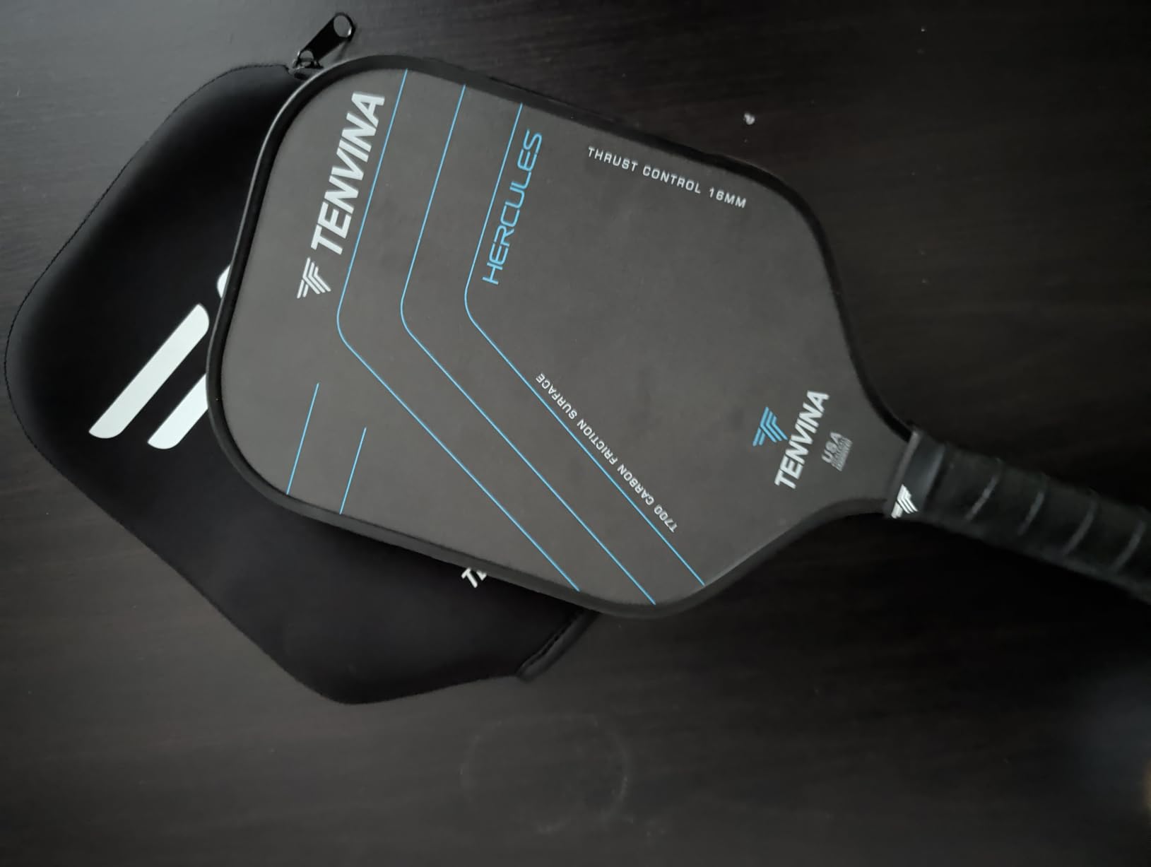 TENVINA Pickleball Paddles, Multi-Layer T700SC Textured Carbon Fiber Pickleball Paddle, Pickle Ball Paddle with Strong Spin & Power Surface, 4-Types of Shapes and Thicknesses, USAPA Approved customer photo 1