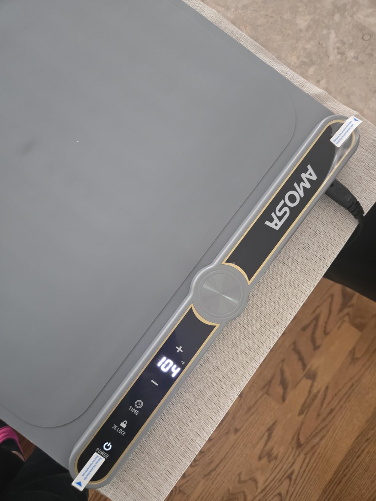 AMOSA Warming Mat for Food, Extra Large Roll Up Food Warming Mat | Fast Heating Electric Food Warmer with 9 Level Temperature and 6 Hours Timer Portable Warming Trays for Buffets Party (Grey) customer photo 1
