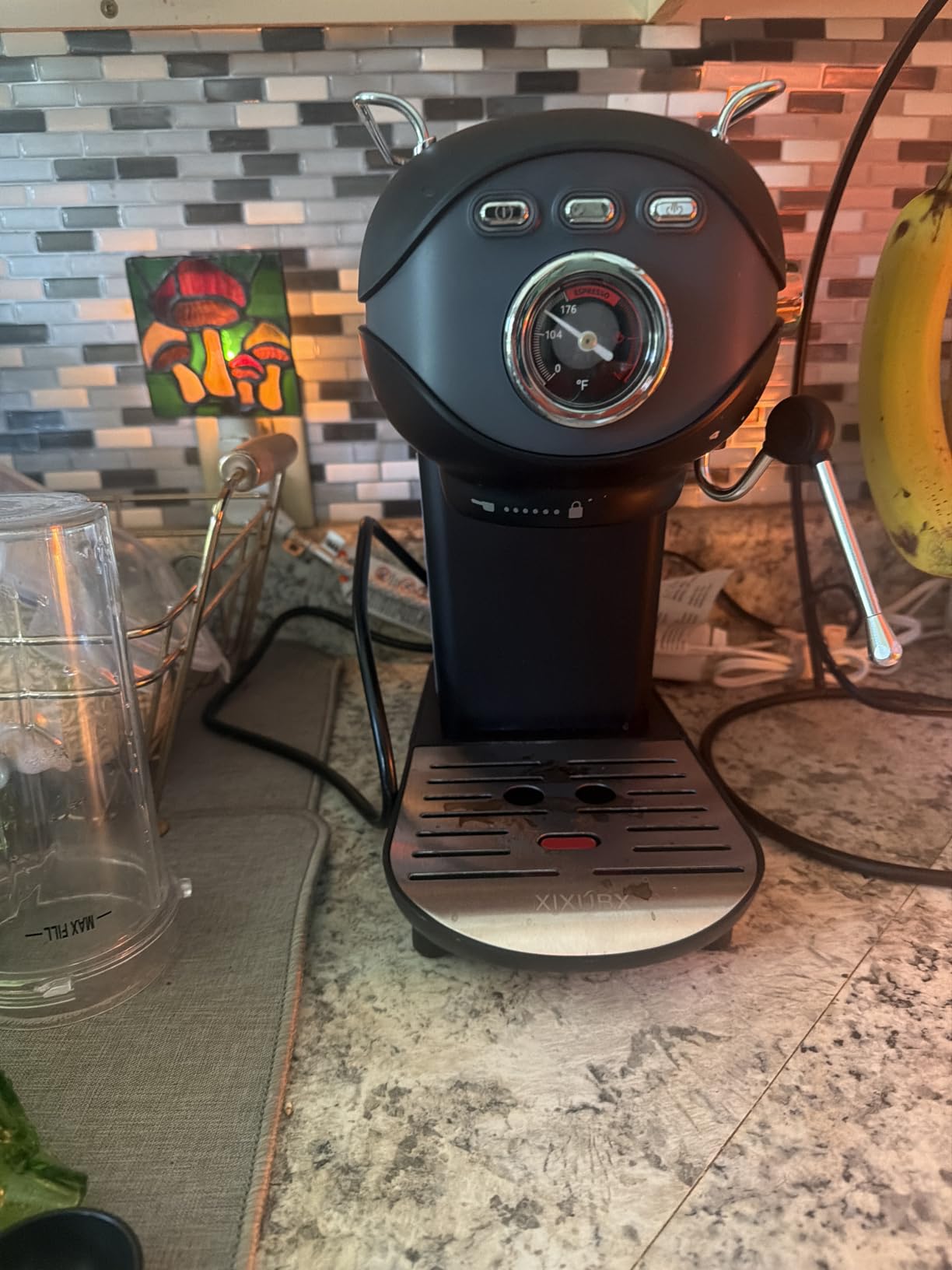 XIXUBX Espresso Machine, Compact Espresso Maker with Milk Frother, 20-Bar Pump, PID Control, Low Vibration Coffee Maker, for Small Kitchen, Home, Brews Latte, Cappuccino customer photo 1
