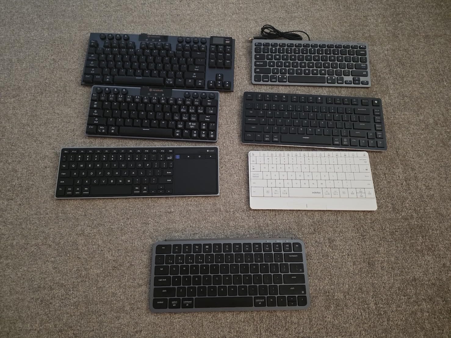 Keychron B1 Pro Ultra-Slim ZMK/Launcher Wireless Bluetooth 2.4 GHz/Wired Connection Keyboard for Mac Windows Linux - Retro Red customer photo 2