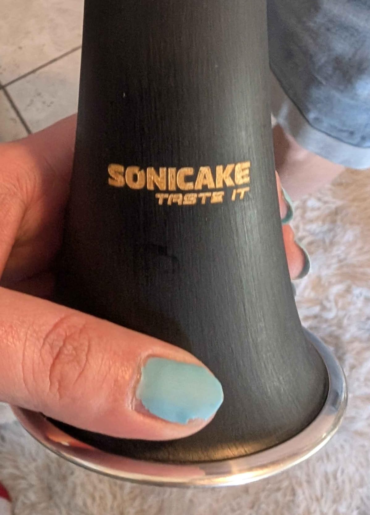 SONICAKE B Flat Clarinet for Beginner & Student, Nickel-plated Bb Ebonite Clarinet 2 Barrels, Reeds with Cleaning Kit, White Gloves and Hard Case, Black, QCR-01 customer photo 1