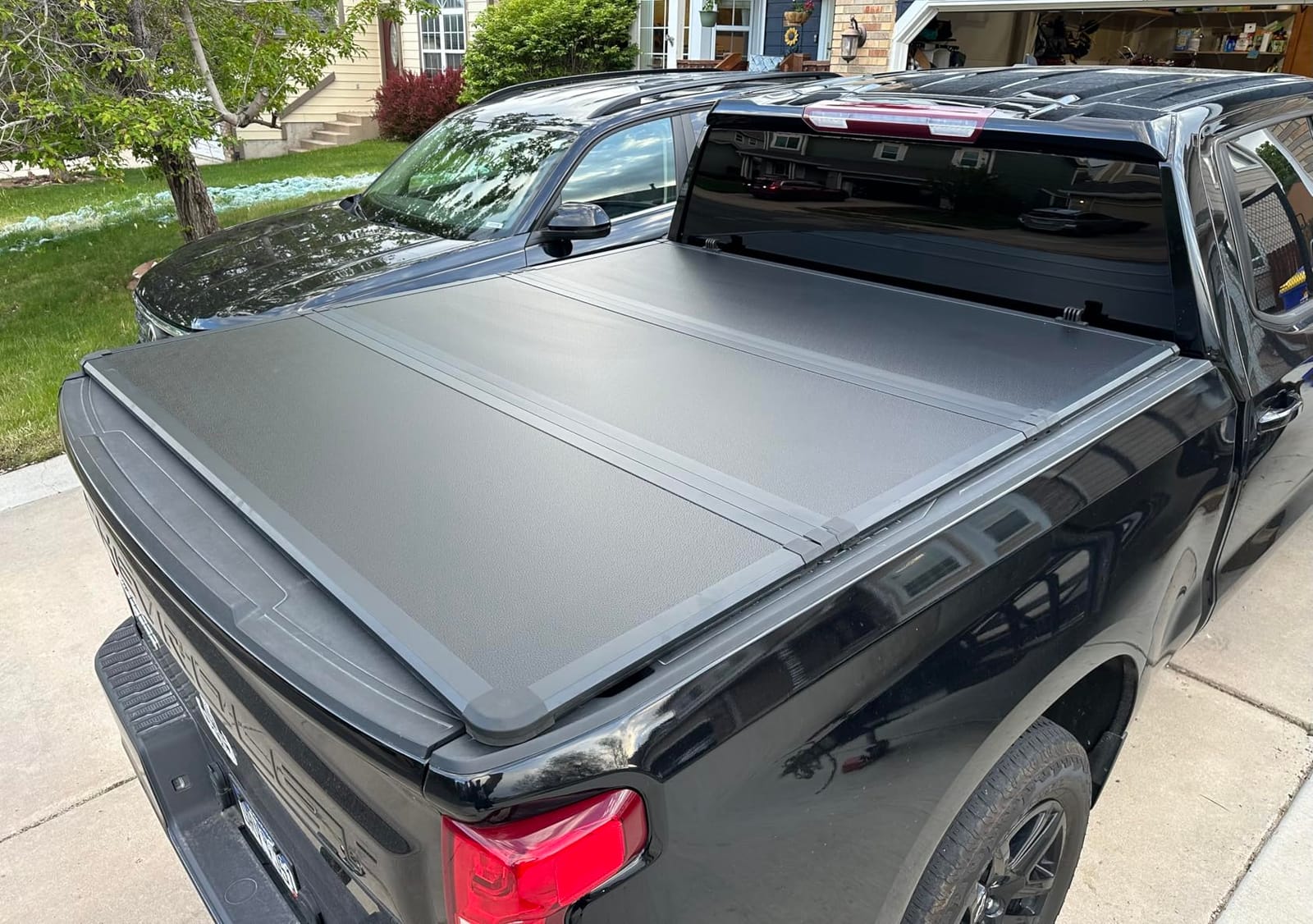 Hard Tri-Fold Truck Bed Tonneau Cover Compatible with 2007-2026 Chevy Silverado/GMC Sierra 1500 5.8ft Bed customer photo 2