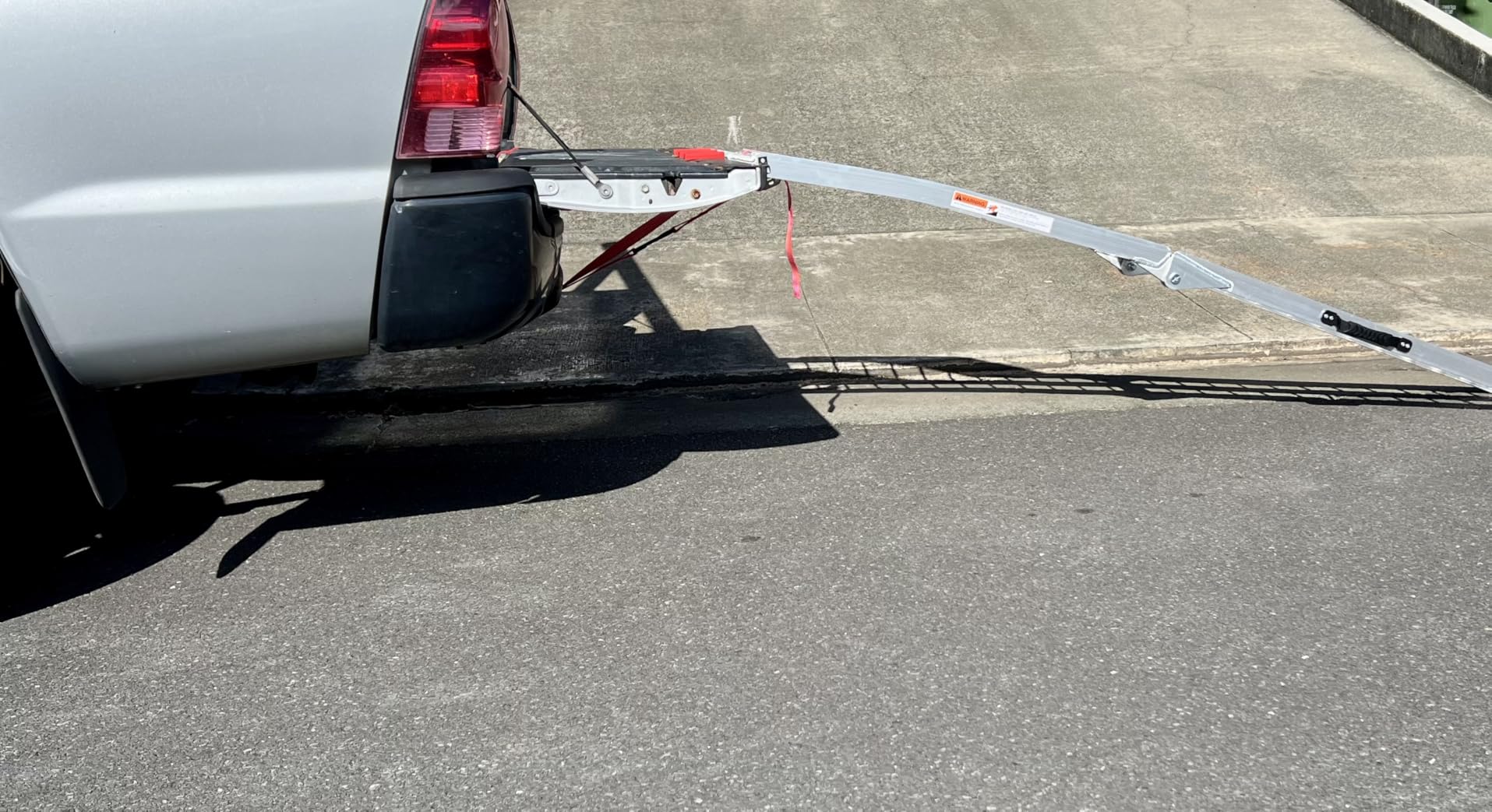 1840lb Capacity Truck Ramps, Aluminum Folding Loading Ramps for Car, Truck & Trailer Bed - with Load Straps for ATV/UTV, Golf Carts, Lawn Mowers, Go-Karts, Wheelbarrow, Motorcycles customer photo 1