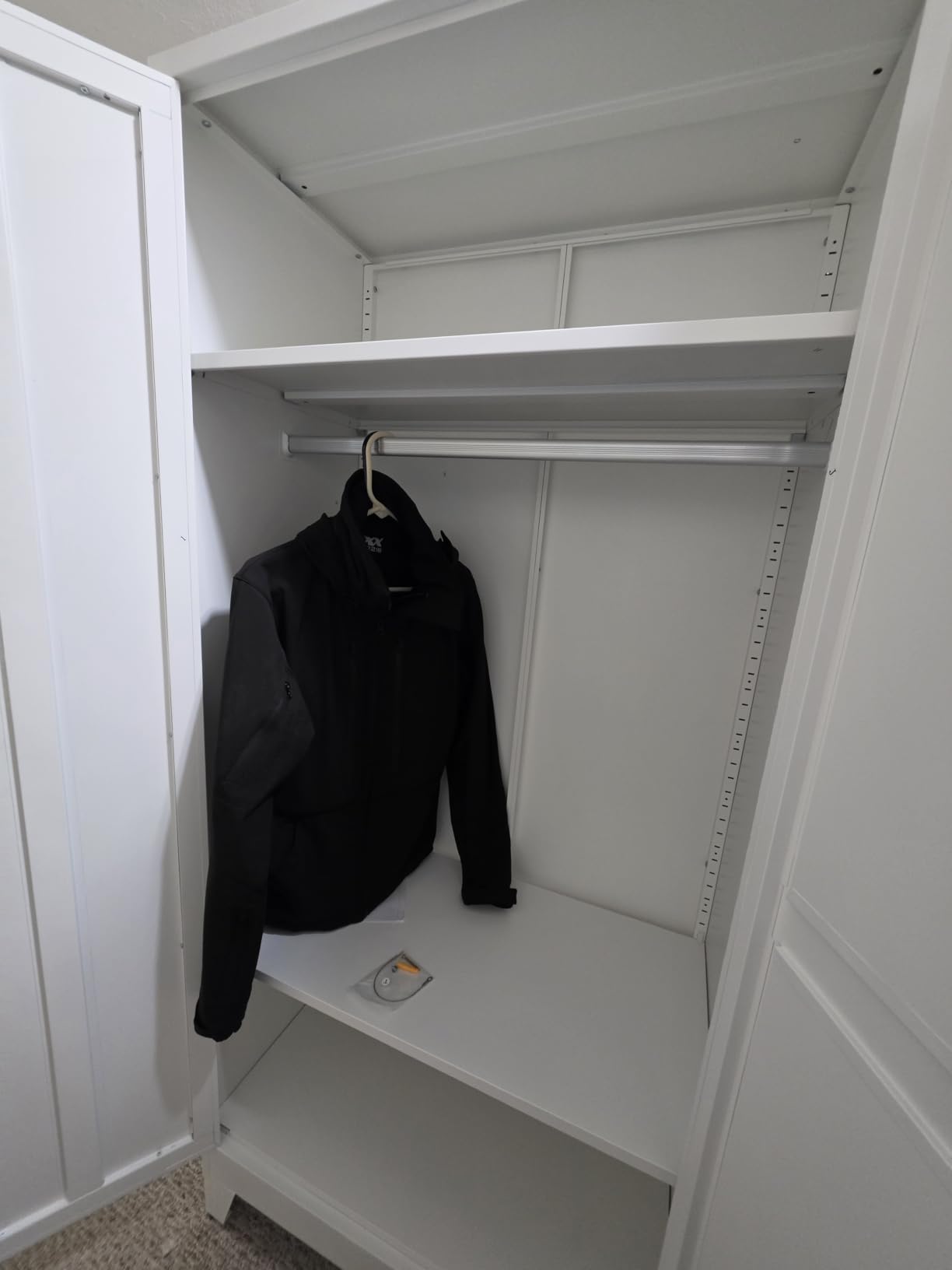 winiowa Metal Armoire Wardrobe Closet with 2 Mirror Doors, 71