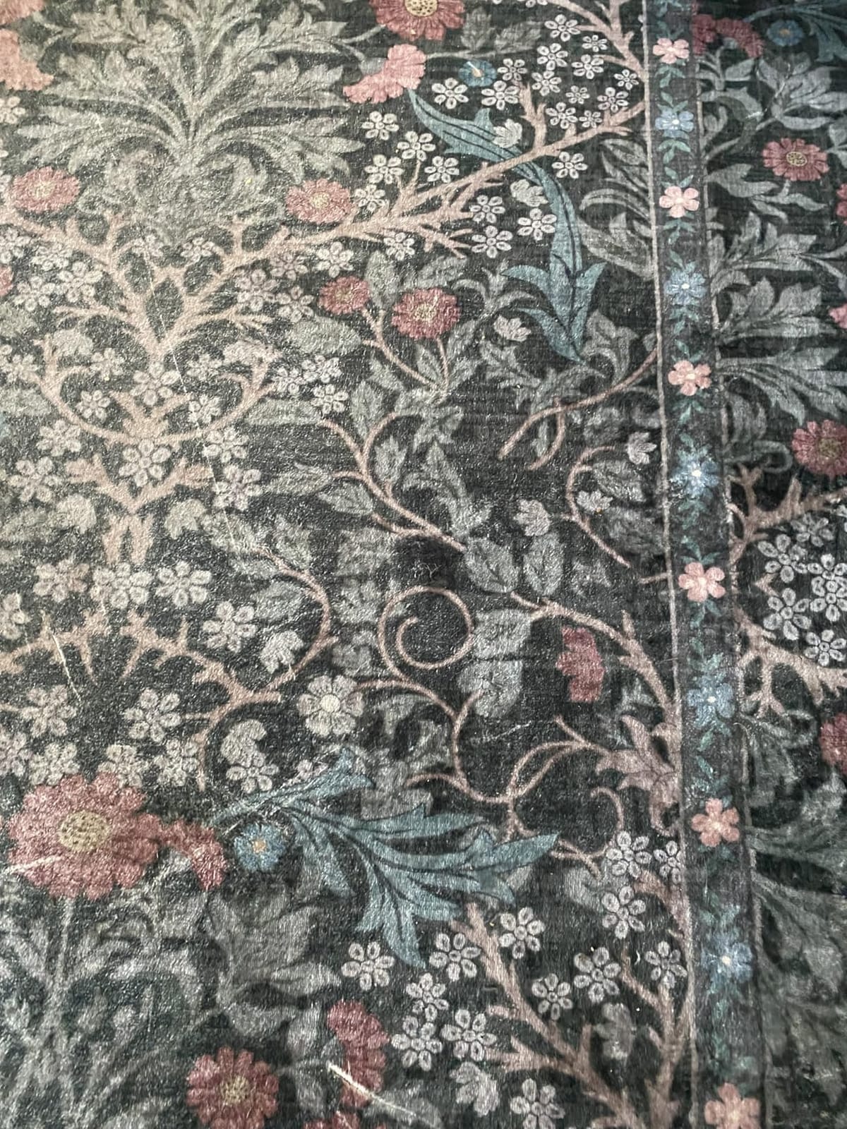 8x10 Washable Area Rugs for Living Room, Stain Resistant Vintage Rugs for Dining Room Under Kitchen Table, Bedroom, Floral Low Pile Non-Slip Large Carpet (8 x 10 Dark Green) customer photo 2