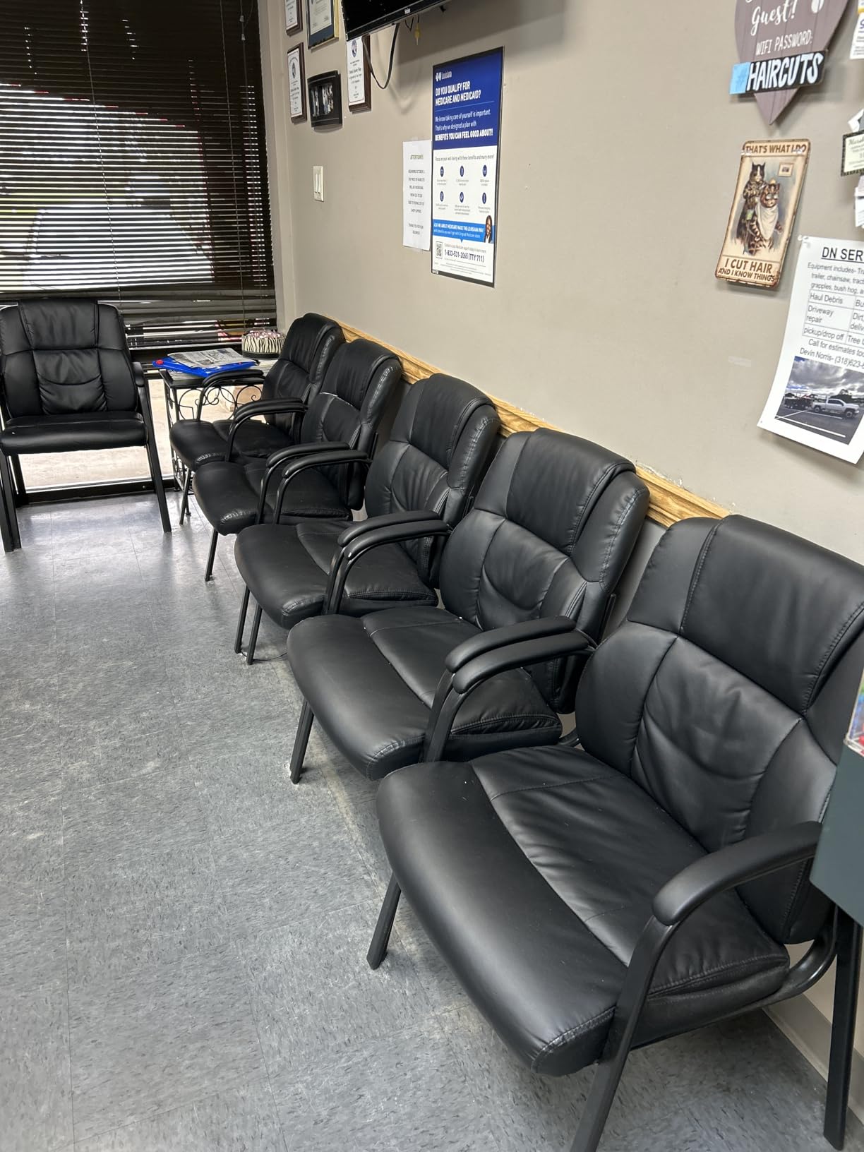 Sweetcrispy Waiting Room Office Guest Chairs Set of 2, PU Leather Big and Tall No Wheels Executive Office Chair with Padded Arms for Reception Conference Room Lobby customer photo 1