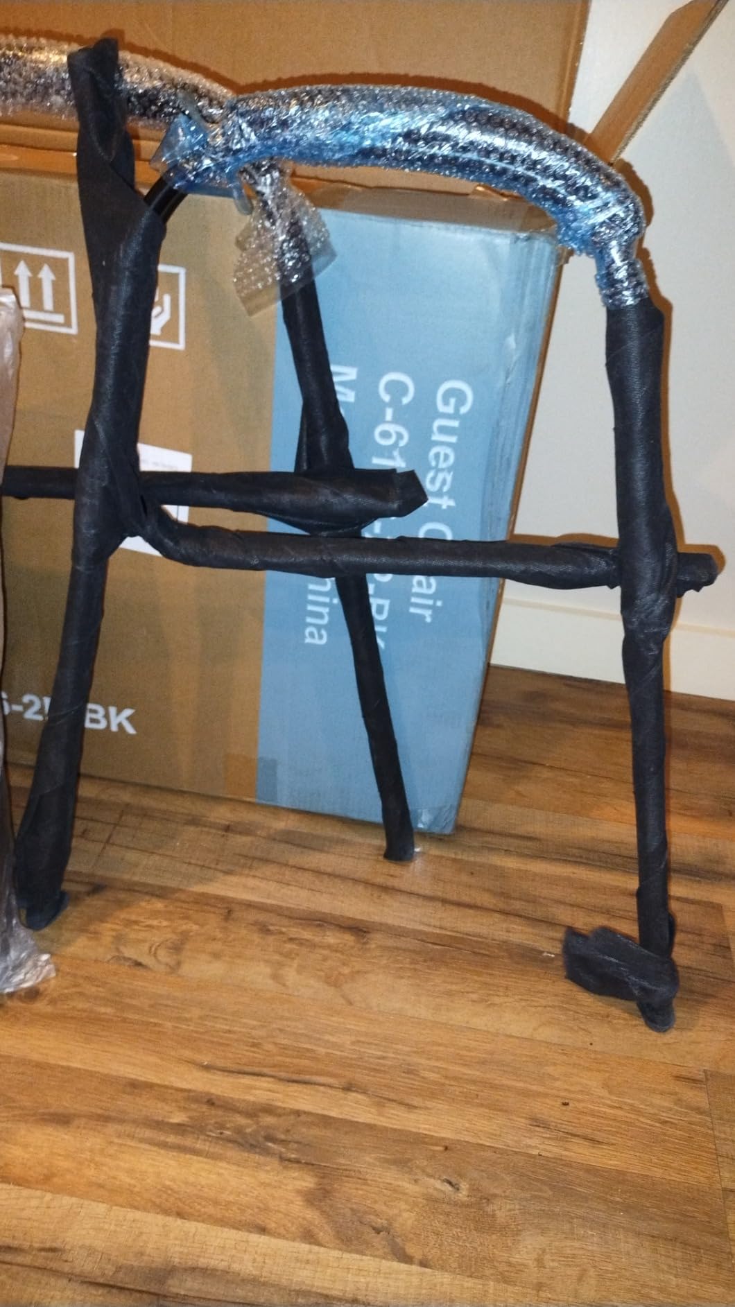 Sweetcrispy Waiting Room Office Guest Chairs Set of 2, PU Leather Big and Tall No Wheels Executive Office Chair with Padded Arms for Reception Conference Room Lobby customer photo 2
