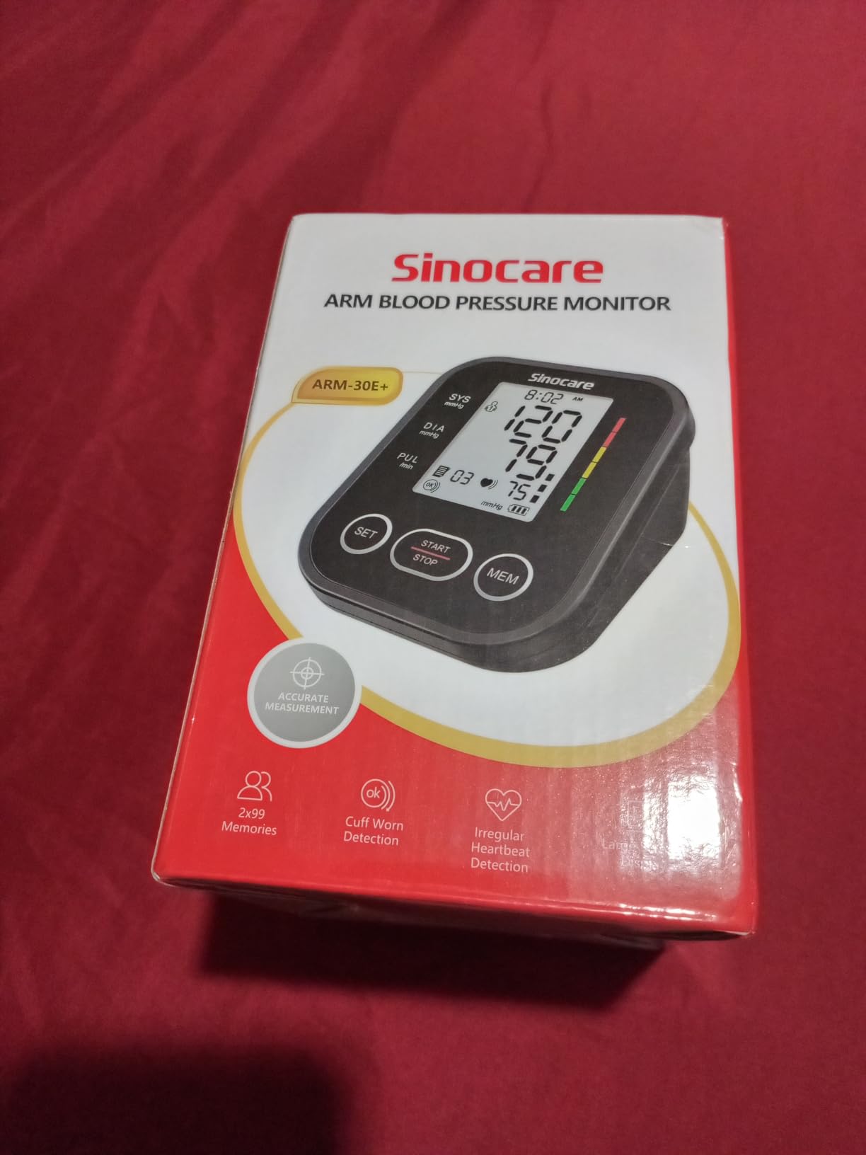 Sinocare Blood Pressure Monitor, Upper Arm Blood Pressure Monitors for Home Use, Adjustable Arm Cuff 8.6