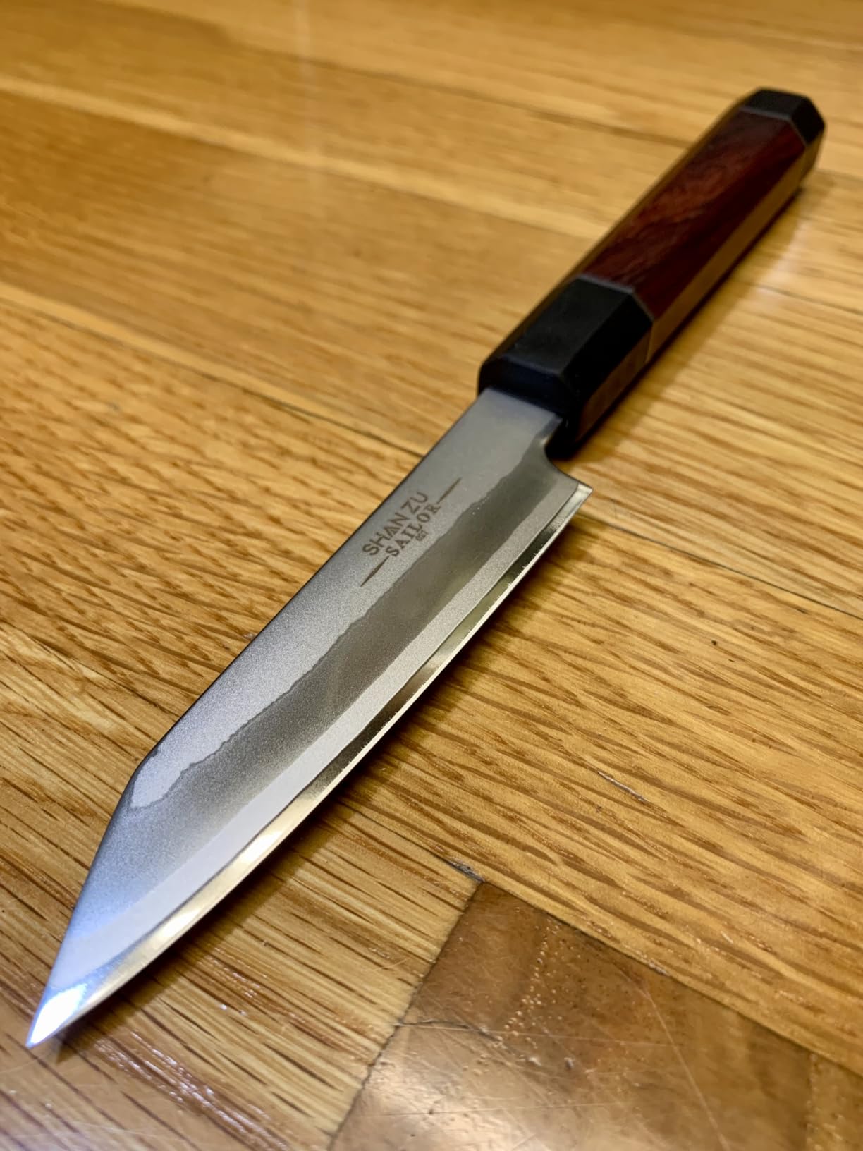 SHAN ZU 10 Inch Japanese Sushi Knife, 9 Layers 10Cr15MoV High Carbon Steel Sashimi Knife, Sharp Cutting Yanagiba Knives with Red Sandalwood Handle for Sushi Making, Slicing & Fish Knives customer photo 1