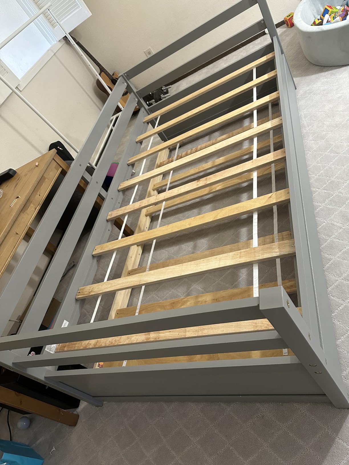Giantex Twin Daybed with Trundle, Wood Trundle Bed with Wood Slat Support, Mid Century Day Bed Frame for Living Room Guest Room, No Box Spring Needed, Walnut customer photo 2
