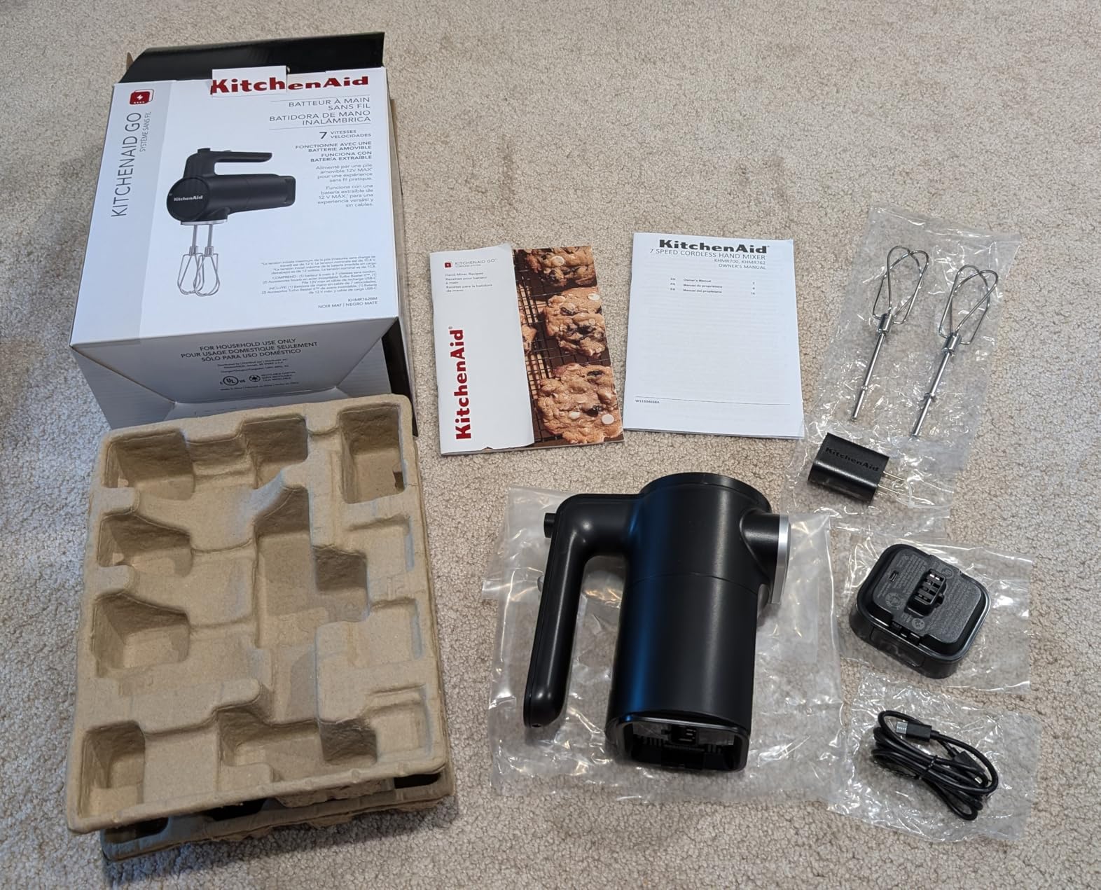KitchenAid Go Cordless Hand Mixer, Metal - KHMR762, Porcelain White customer photo 2