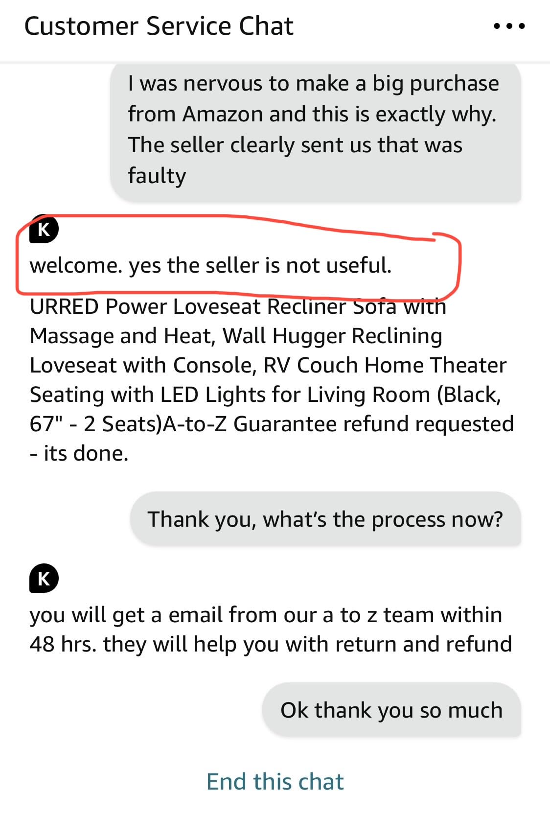 URRED Power Loveseat Recliner Sofa with Massage and Heat，Dark Brown | Wall Hugger Reclining Loveseat with Console, RV Couch Home Theater Seating with LED Lights for Living Room, Faux Leather customer photo 2