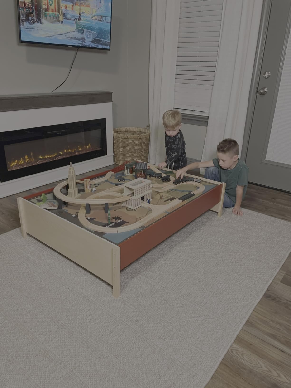Tiny Land Large Wooden Train Table (47.9