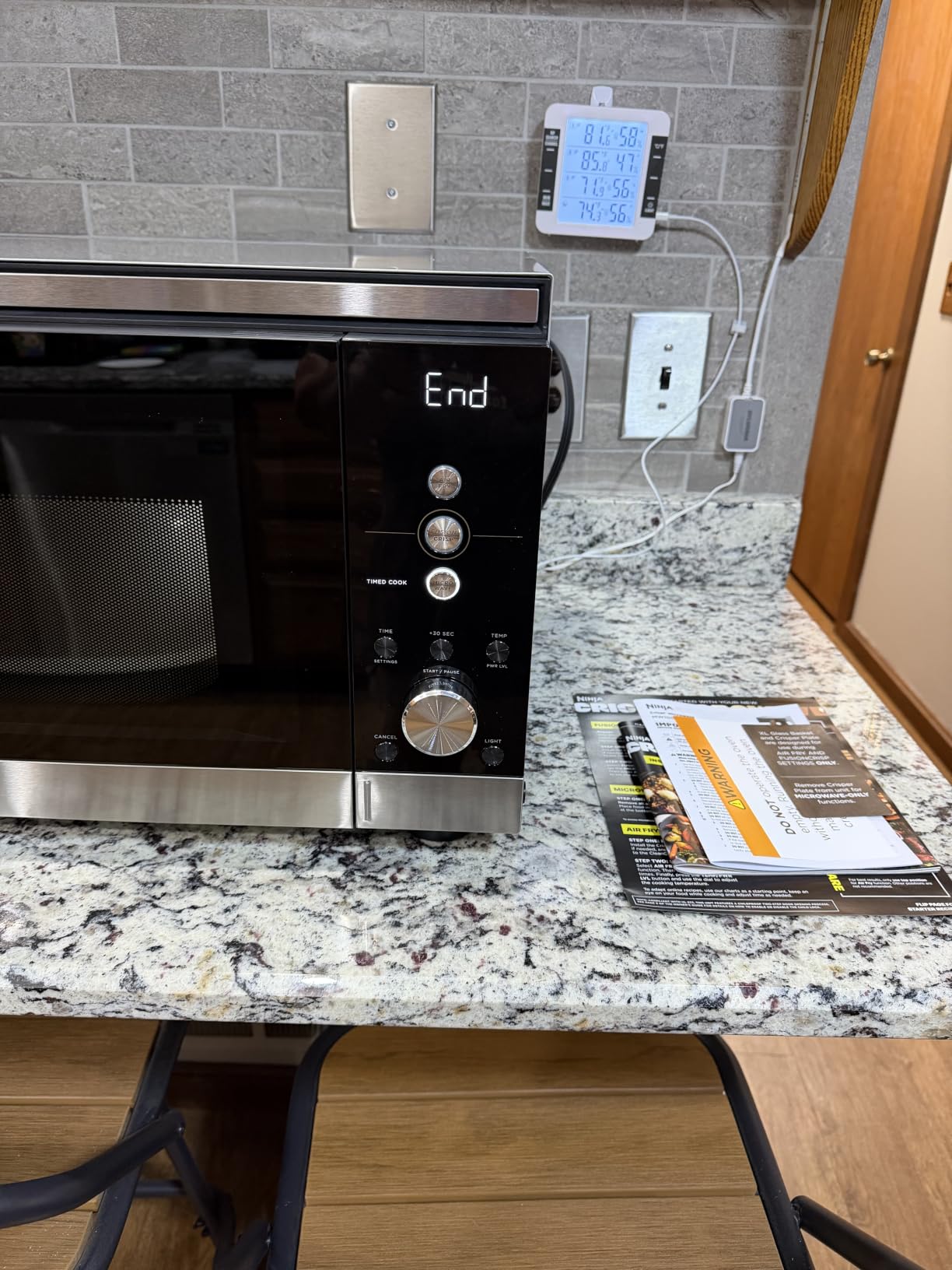 Ninja Crispi Microwave & Air Fryer with FusionCrisp, Silver, MW101 | Replaces a countertop microwave and air fryer with 14 functions; Fast 1000W microwave and powerful 1700W Ninja air fryer customer photo 1