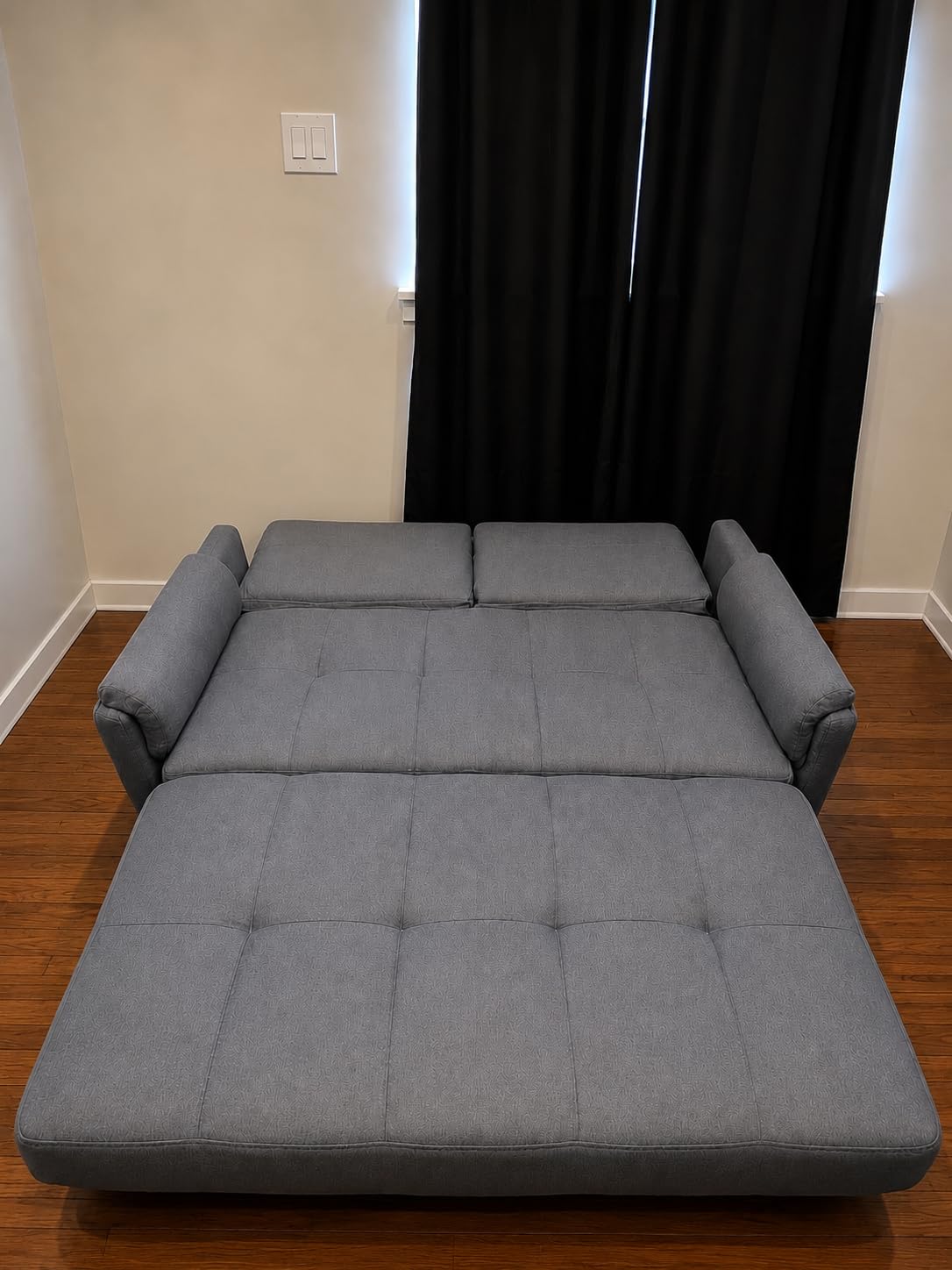 Gizoon Convertible Sofa Bed Modern Couch Bed & Small Loveseat Sleeper, Grey | 3 in 1 Pull out Couch, Space-Saving Design, 5-Position Adjustable Futon Sofa Bed for Living Room, Apartment, Guest Room customer photo 1