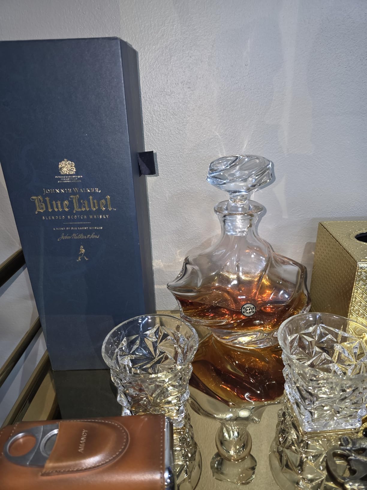 TsukiGlass Storm Japanese Crystal Whisky Decanter, 750ml, Gifts for Men | 100% Ultra Clarity Lead-Free Crystal, Elegant Liquor Carafe, For Whiskey, Scotch, Bourbon & Spirits, Premium Gift for Men customer photo 2