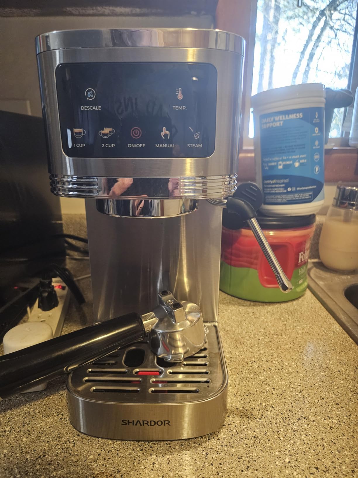 SHARDOR Espresso Machine 20 Bar, Professional Espresso Machine with Milk Frother and Touchscreen, Expresso Coffee Machines with Adjustable Temperature, for Cappuccino, Latte, Stainless Steel, Silver customer photo 1