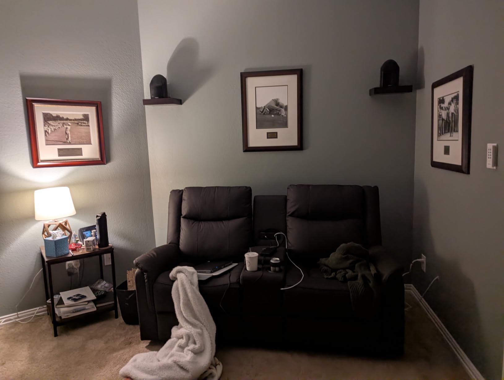 Korser Loveseat Recliner Sofa, Reclining Loveseat Couch, Reclining Couch with Console, USB Port, US Outlets, and Cup Holders, 2-Seater Sofa for Living Room customer photo 2