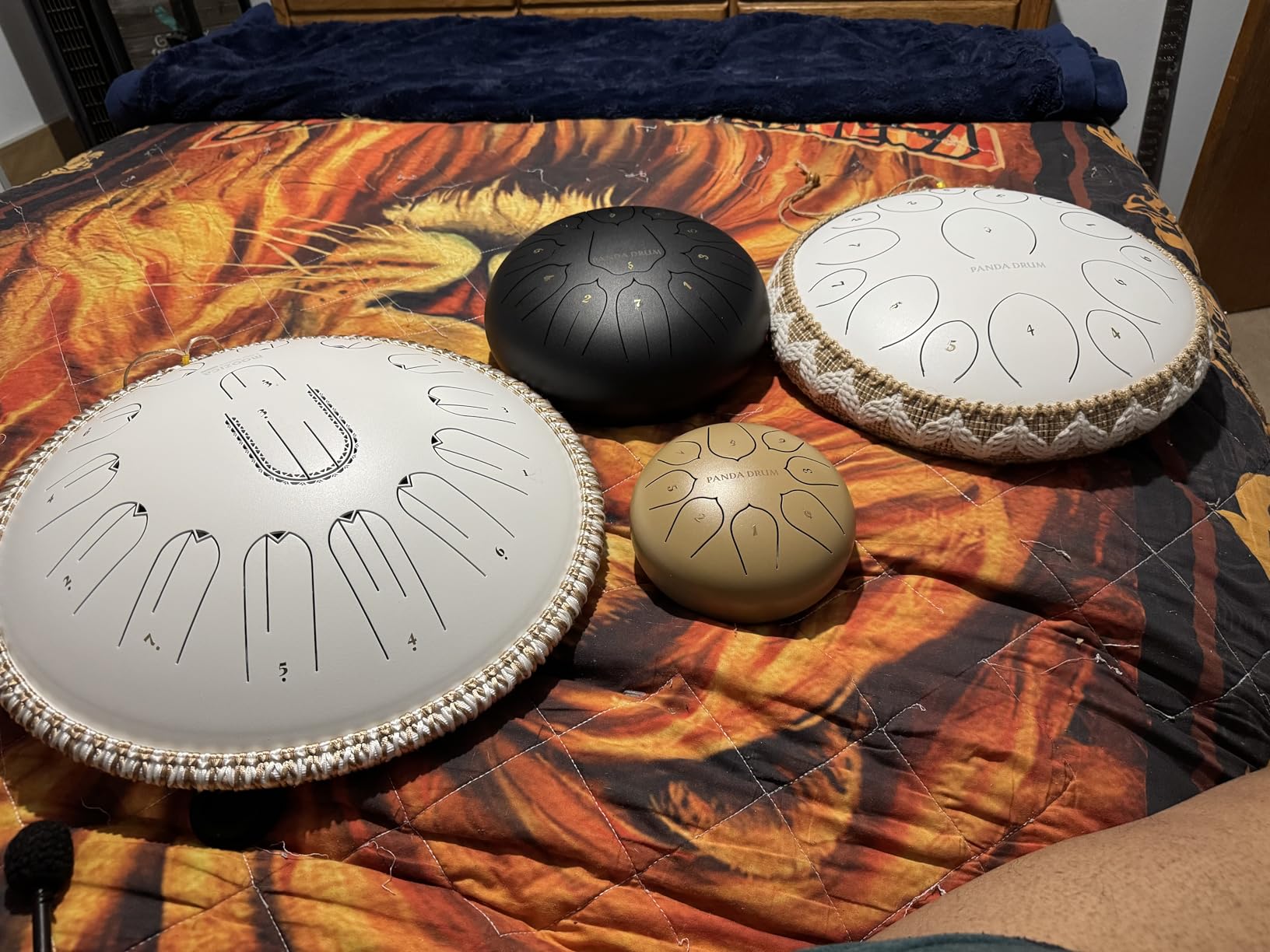 Panda Drum Pro (Black) | Steel Tongue Handpan with Music Book, Mallets, Carrying Bag & Finger Picks | 15 inch, 432 Hz | Rain Drum for Inside & Outside | Calming Musical Instrument for Adults & Kids customer photo 2