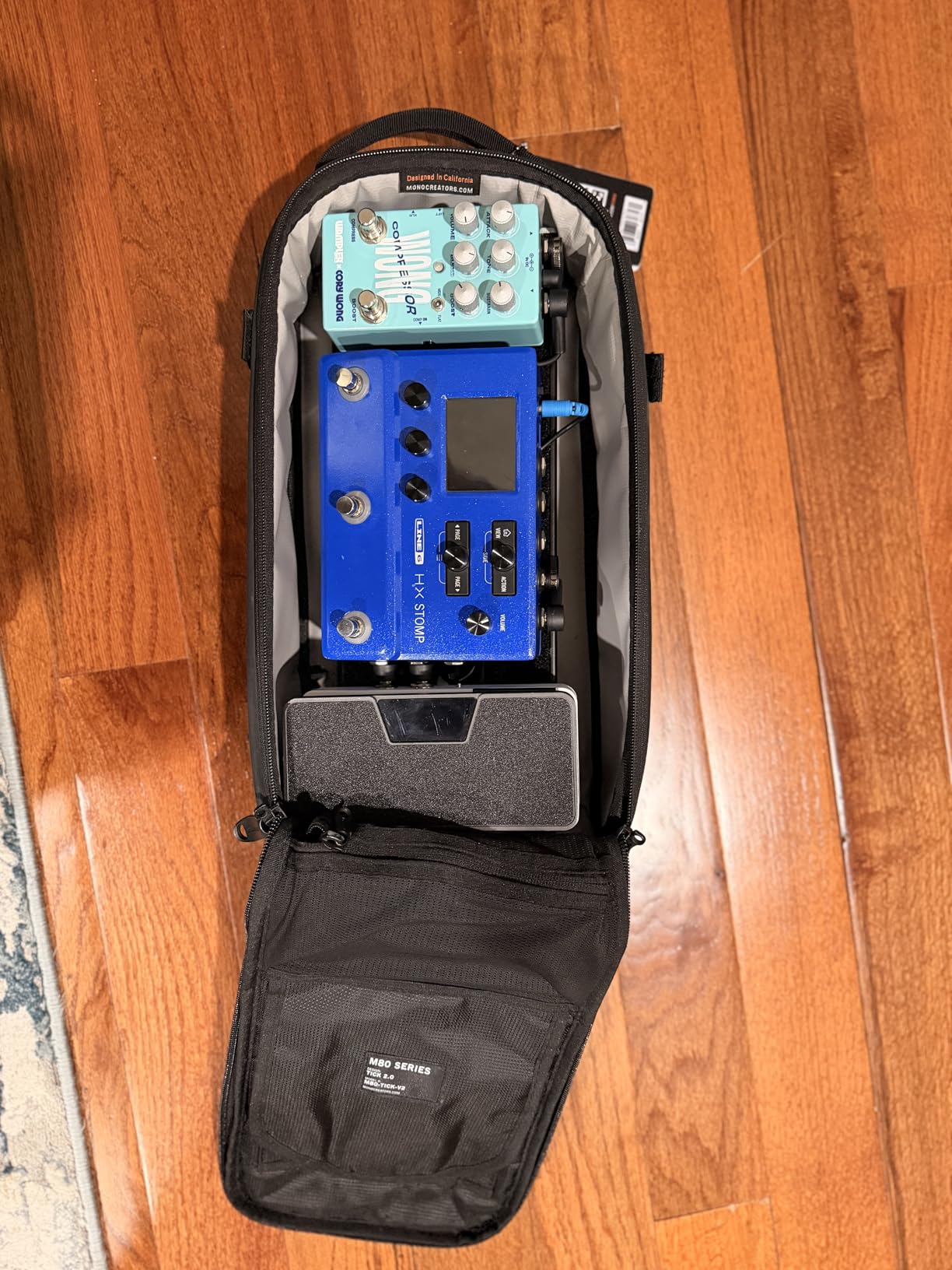 D'Addario XPND Core Pedalboard, Large Double Row | D'Addario XPND pedalboard gear offers expandable setup, durable design, clean cable routing and reliable stage organization. customer photo 2