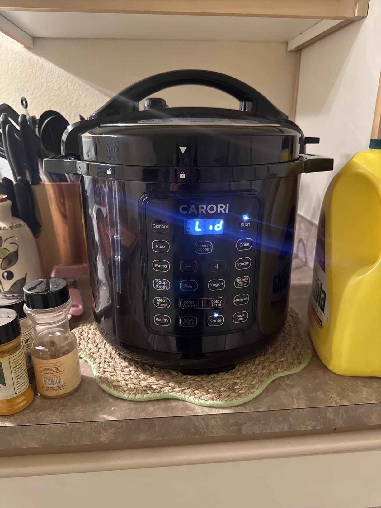 CARORI 9-in-1 Electric Pressure Cooker, 1200W Instant Multi-Cooker with IMD Touchscreen, Non-Stick Pot, Rice Cook, Slow Cook, Steamer, Saute, Warmer, Safe Venting, Silver 8 Qt customer photo 1