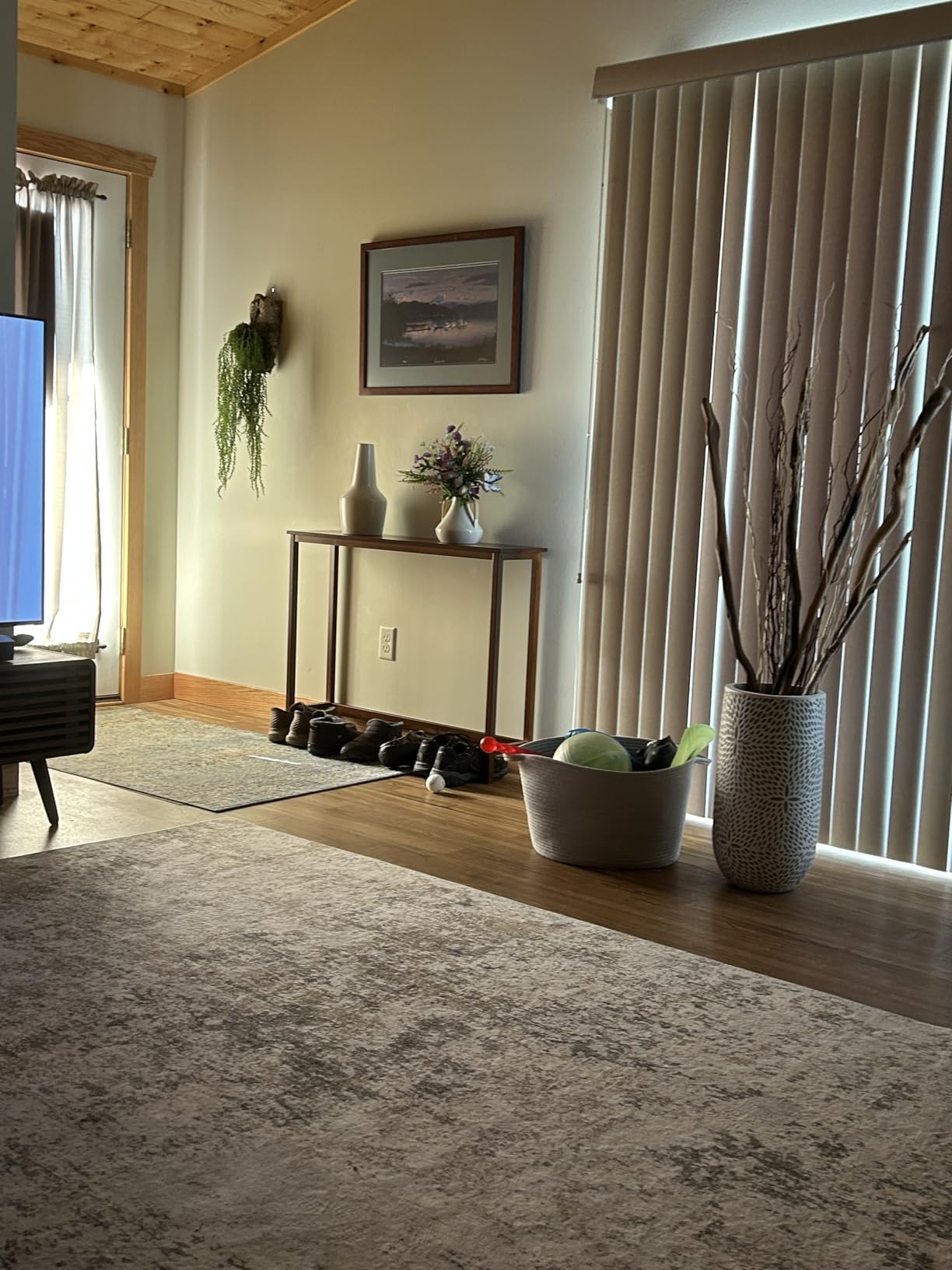 Bamboo Narrow Console Table, 39.4