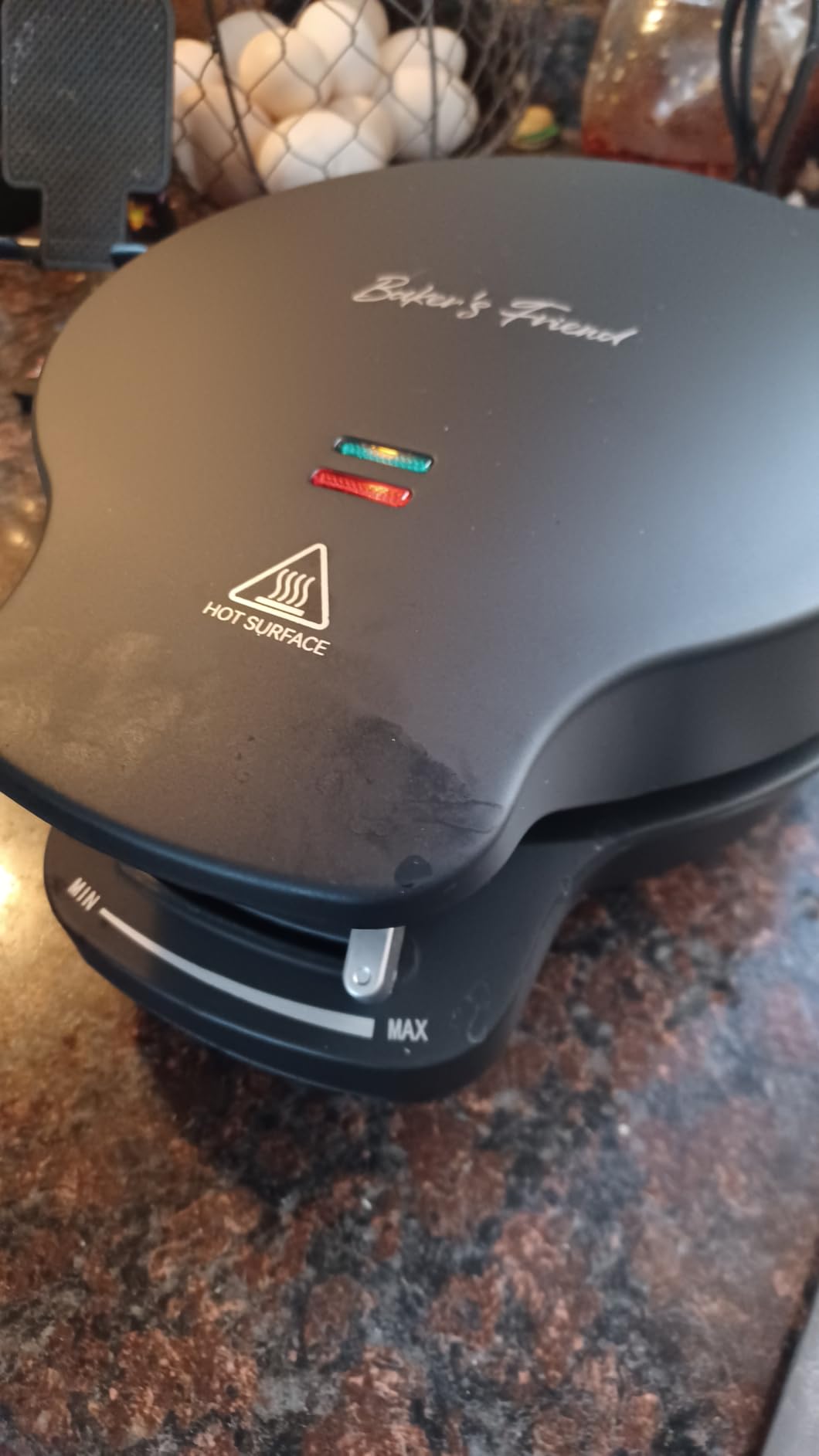 Baker's Friend Waffle Cone Maker Machine with Browning Control, 7.5